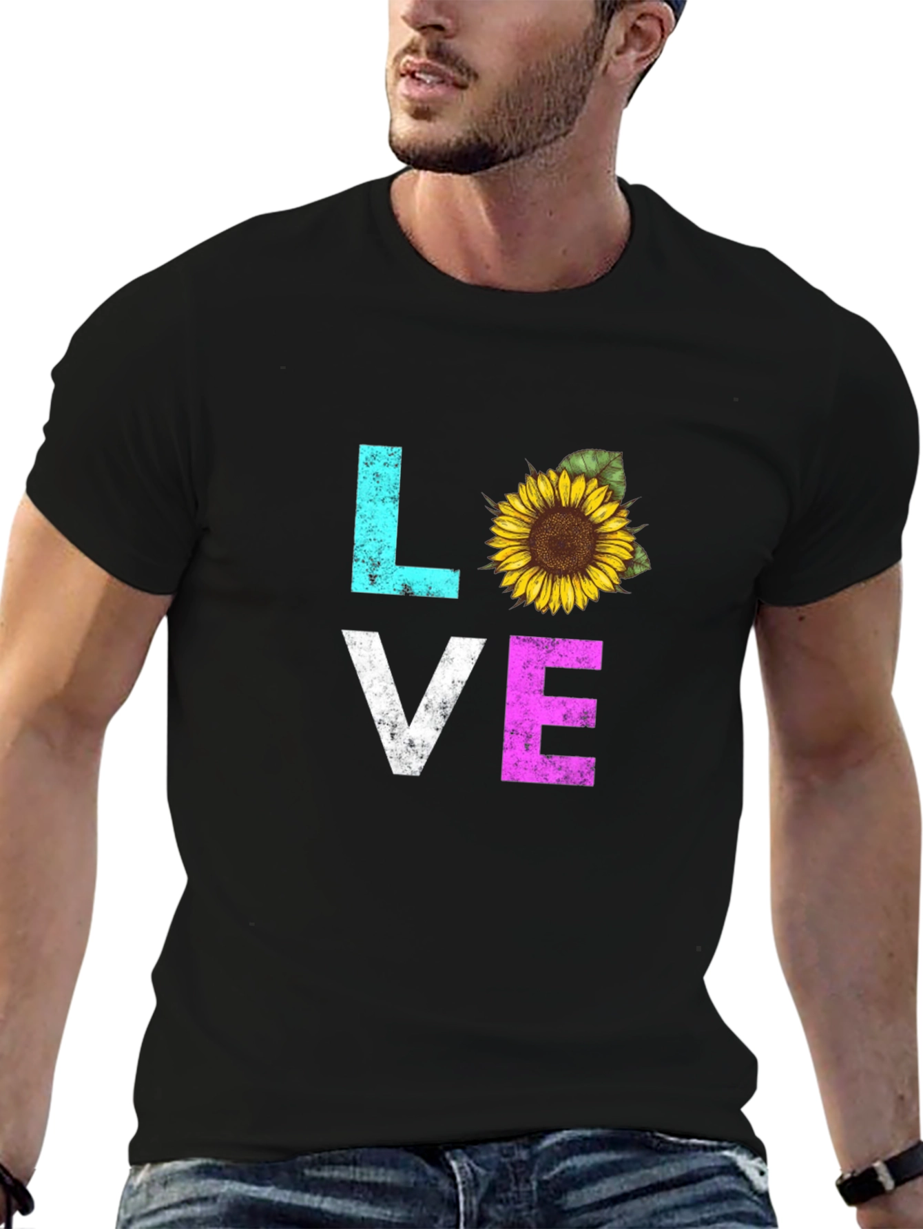 Love Sunflower Graphic T-Shirt