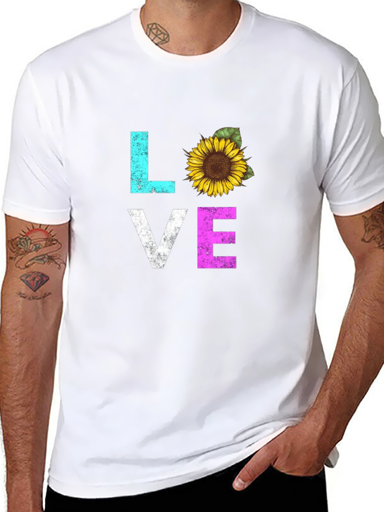 Love Sunflower Graphic T-Shirt