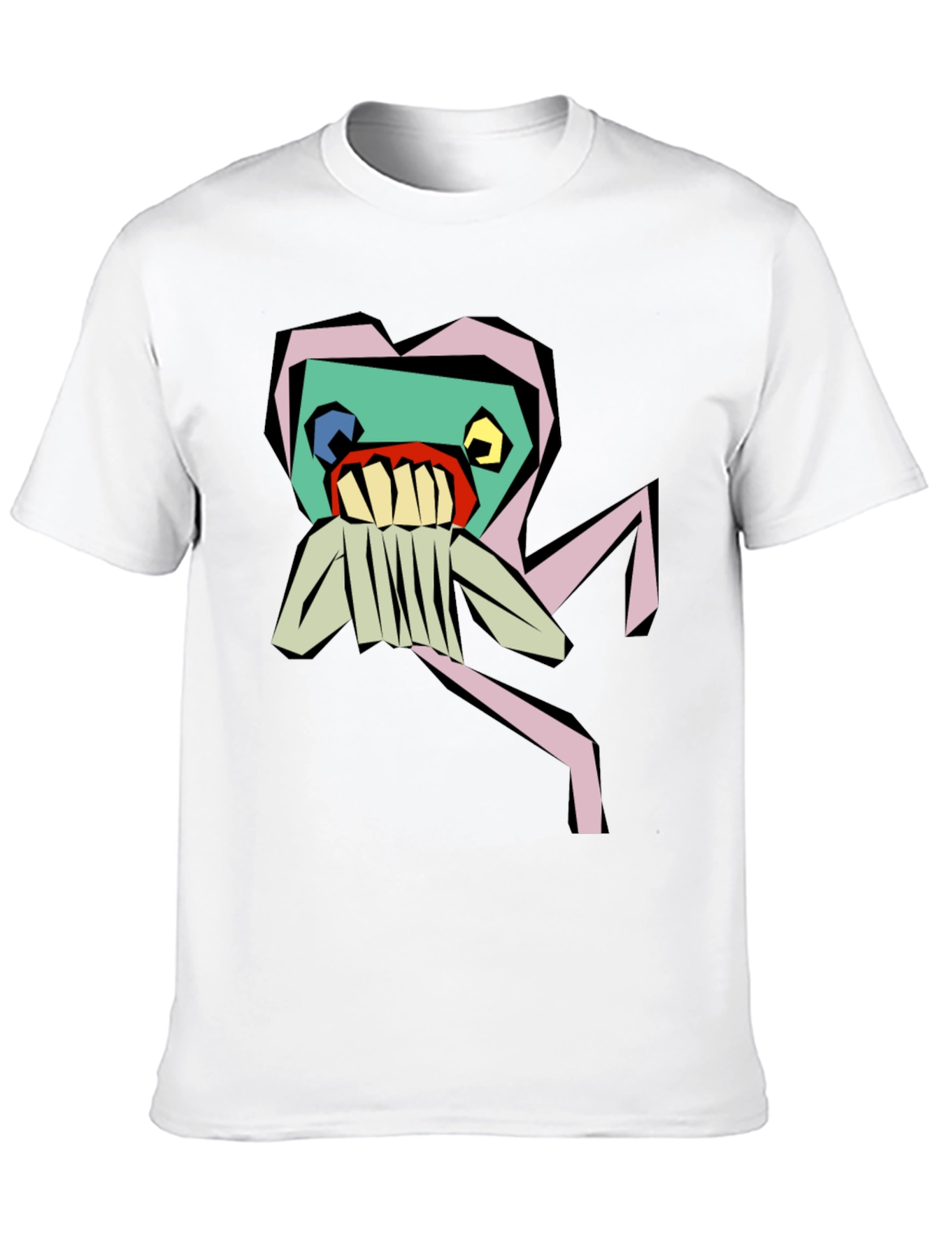Abstract Monster Graphic Black Tee
