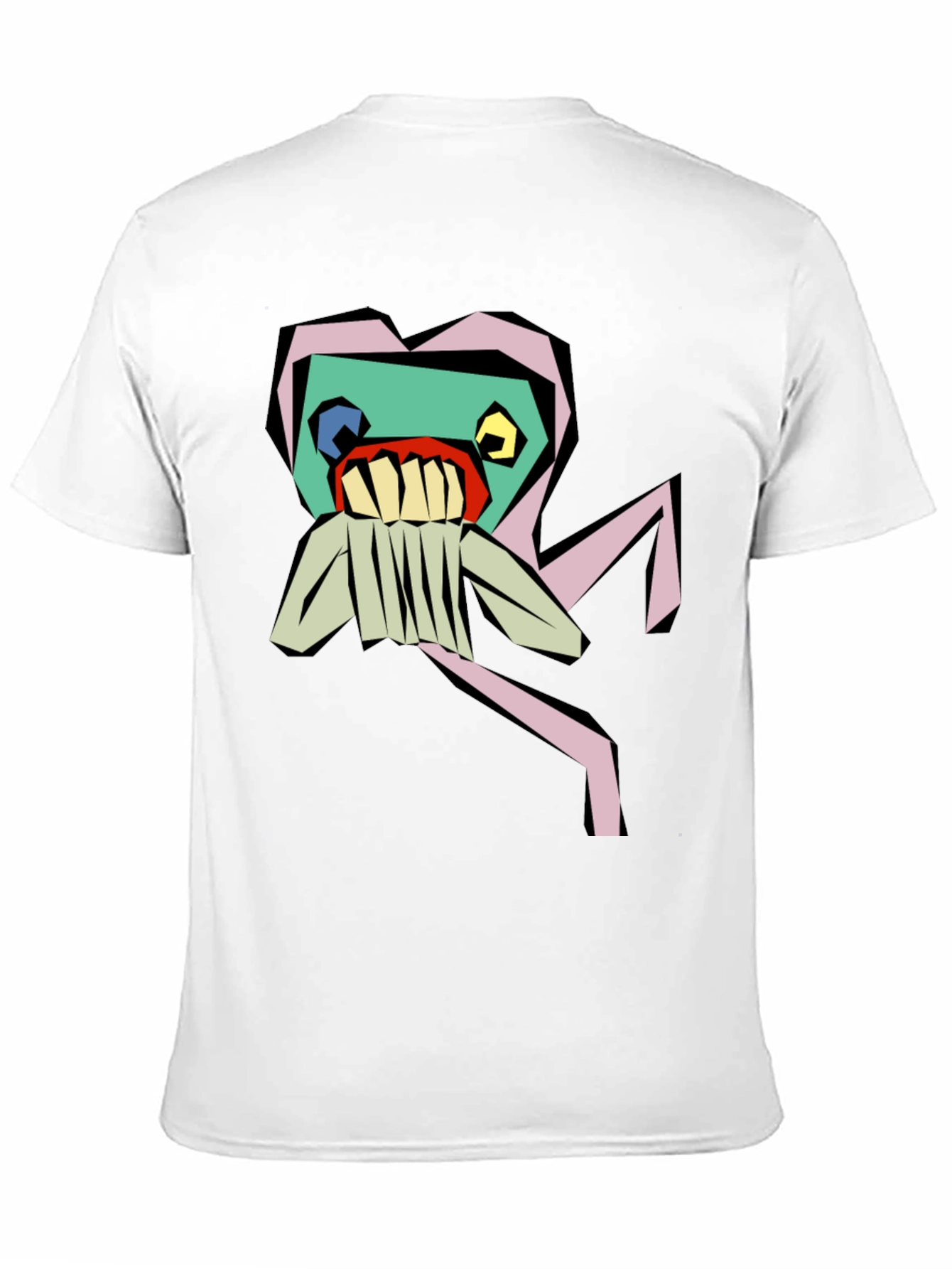 Abstract Monster Graphic Black Tee