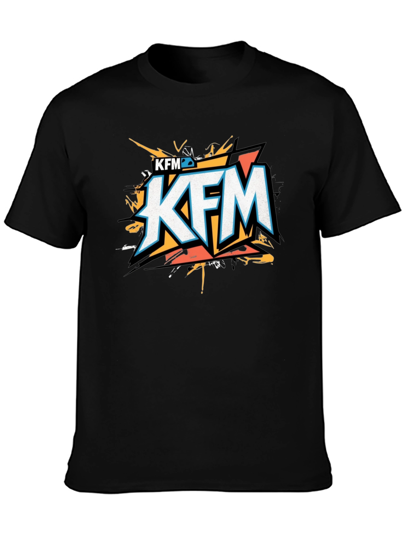 KFM Graphic T-Shirt - Black Crew Neck