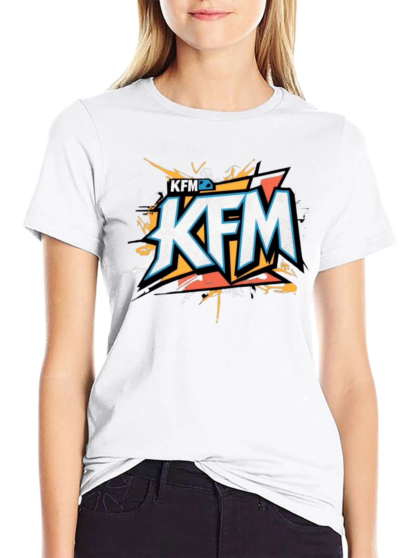 KFM Graphic T-Shirt - Black Crew Neck
