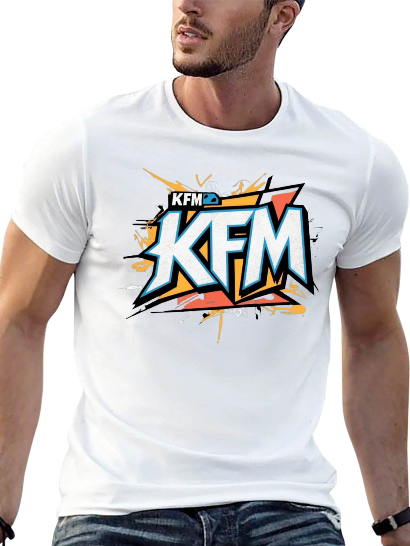 KFM Graphic T-Shirt - Black Crew Neck