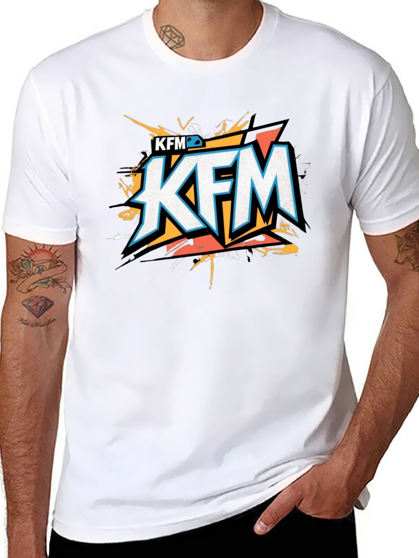 KFM Graphic T-Shirt - Black Crew Neck