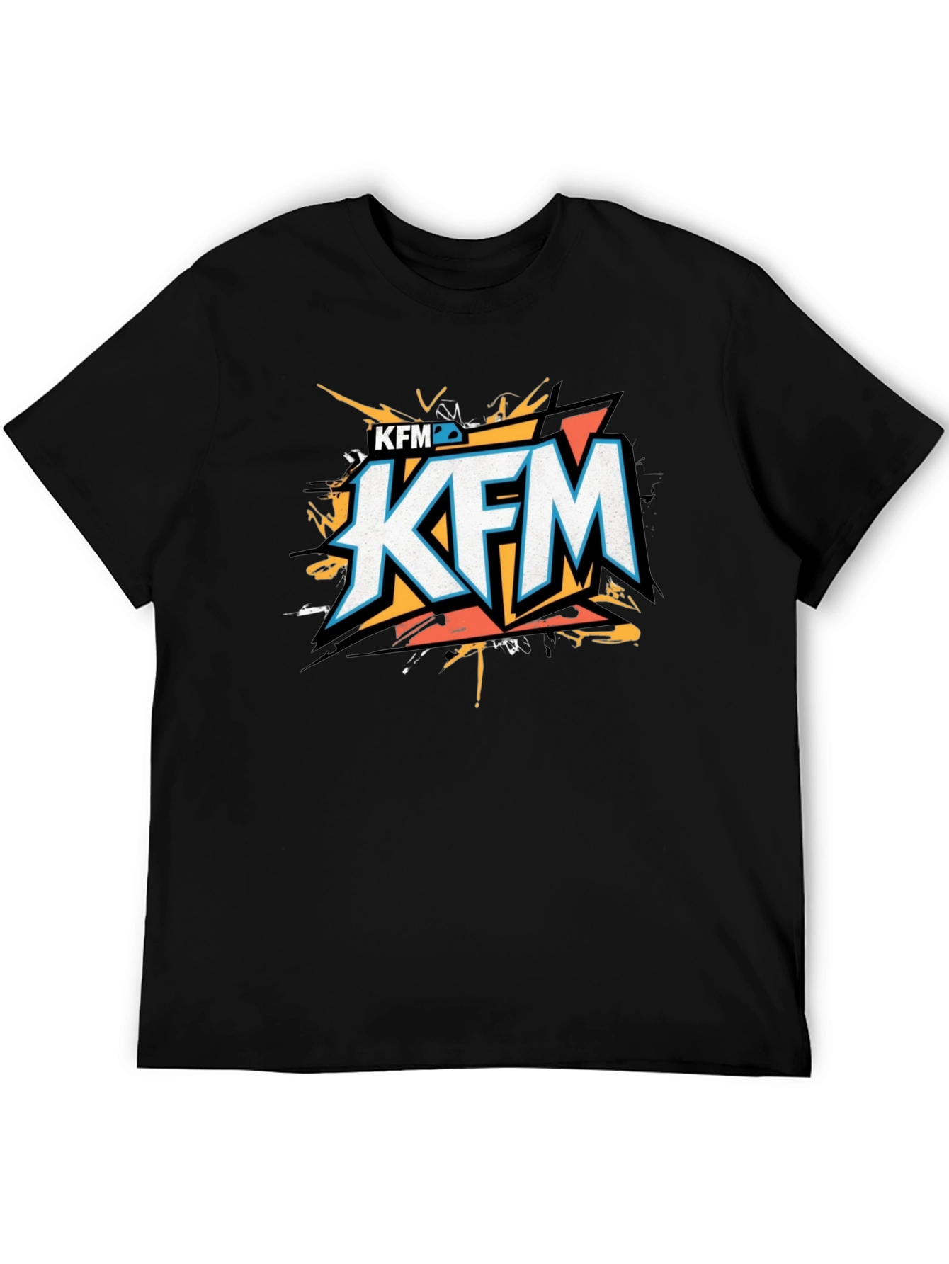 KFM Graphic T-Shirt - Black Crew Neck