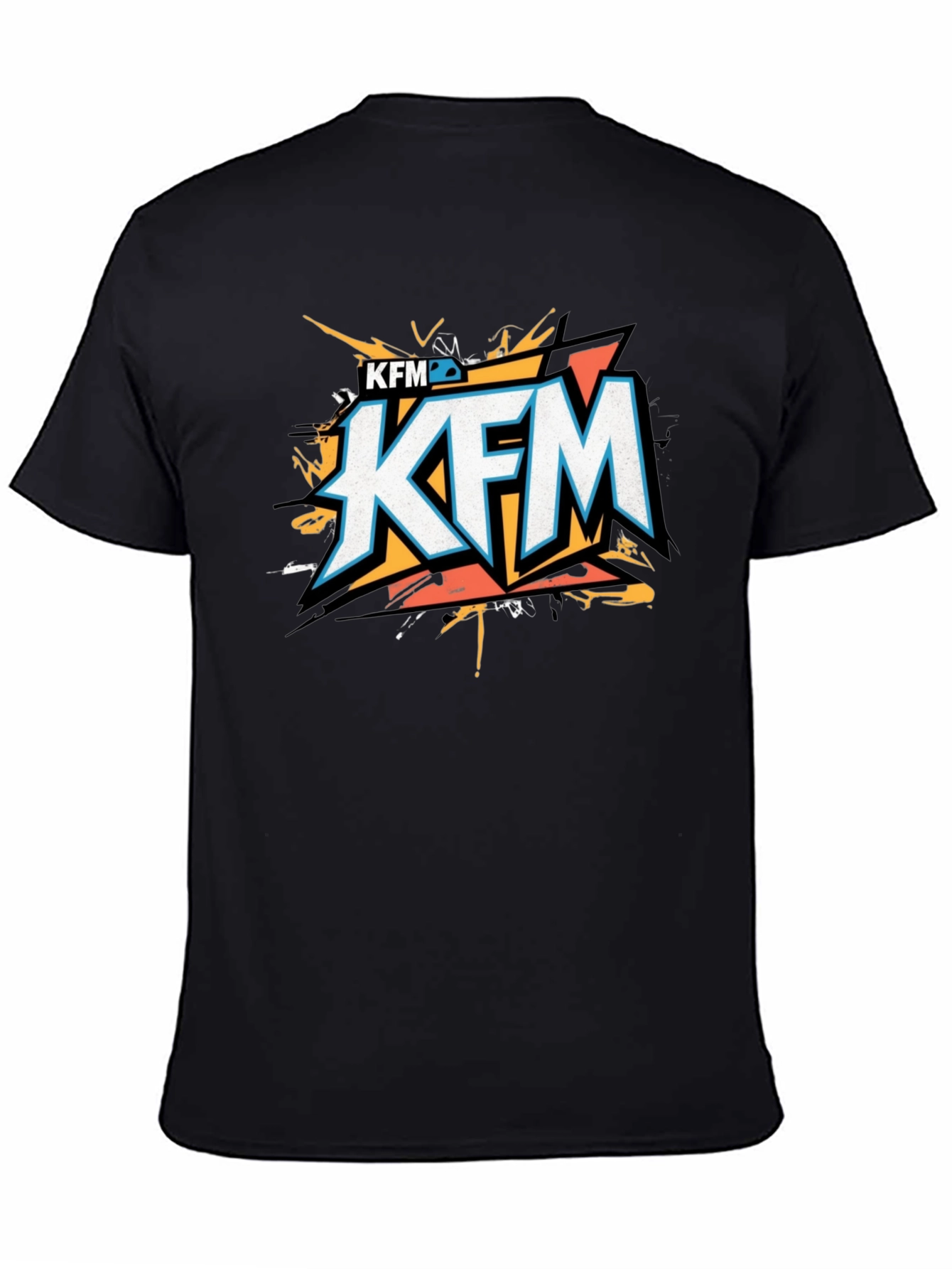 KFM Graphic T-Shirt - Black Crew Neck