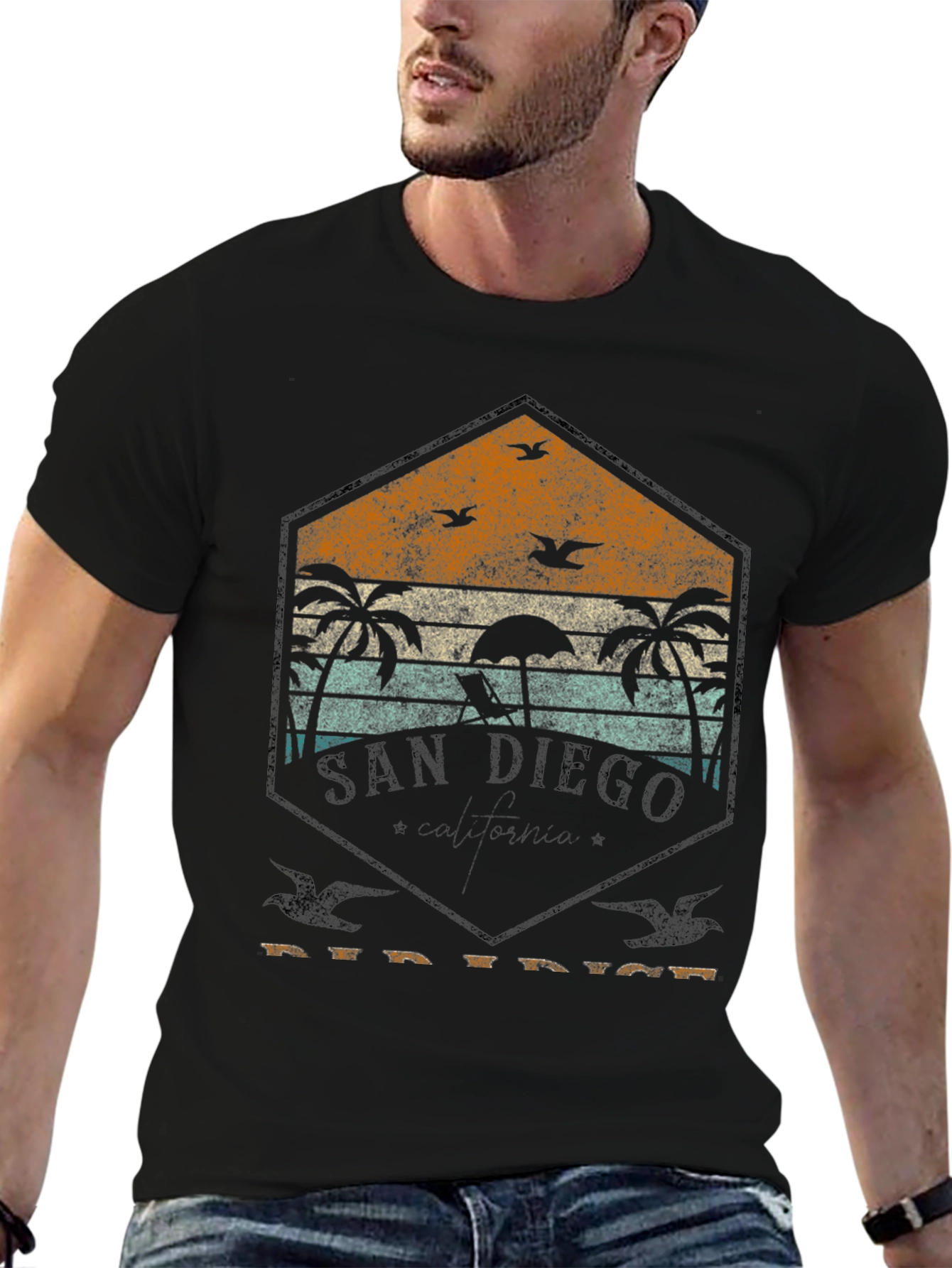 San Diego Retro Beach T-Shirt