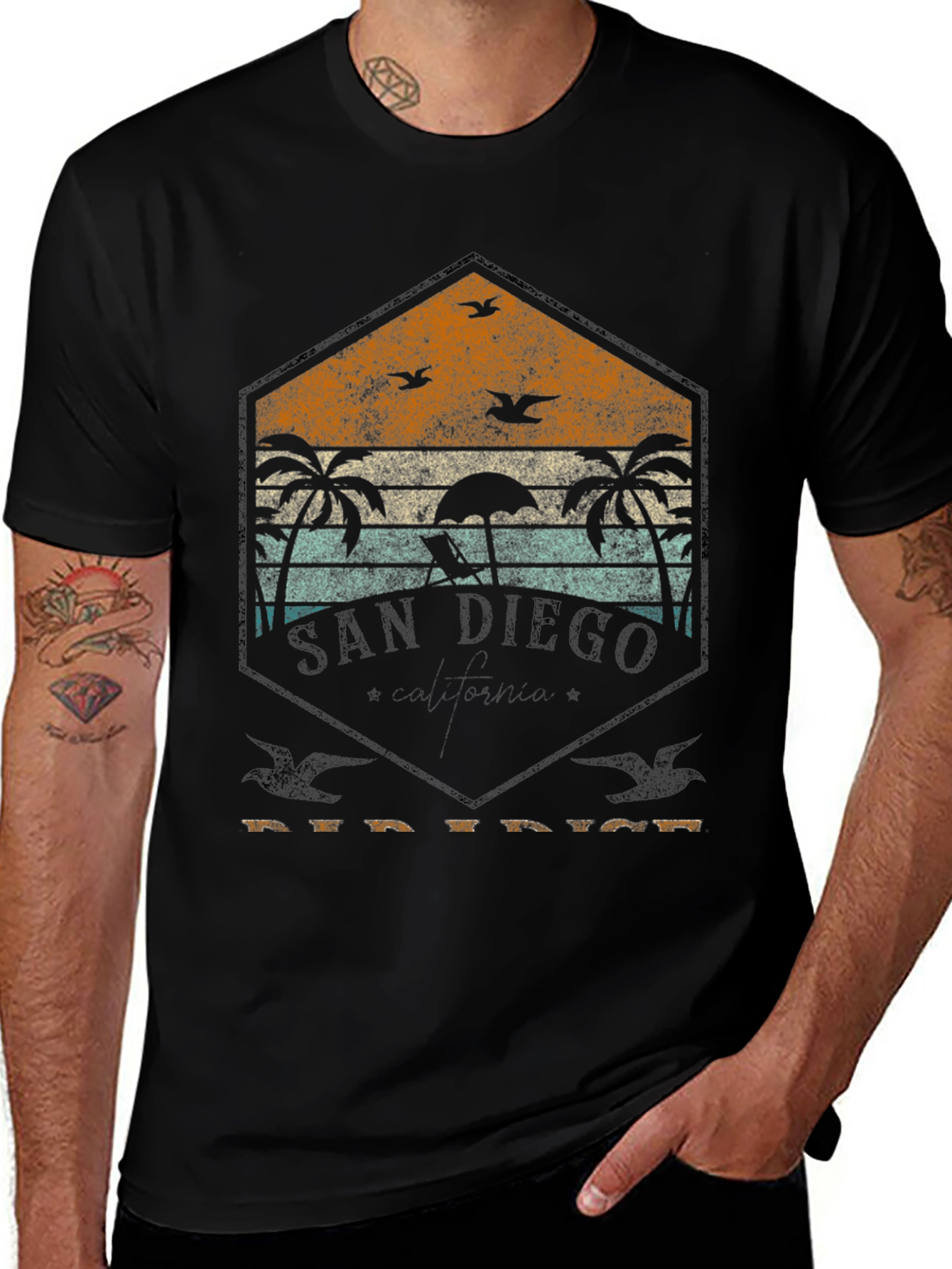 San Diego Retro Beach T-Shirt