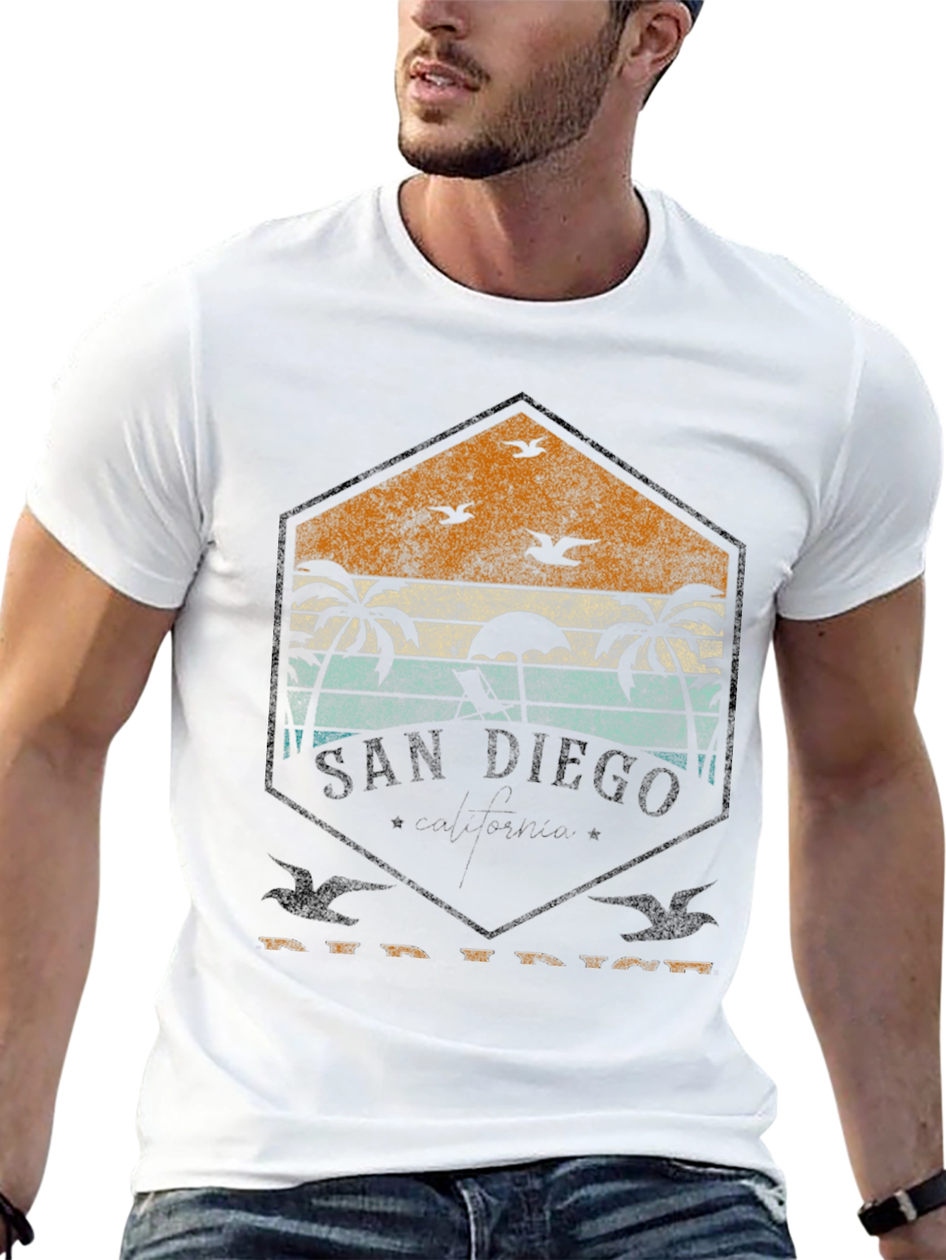 San Diego Retro Beach T-Shirt
