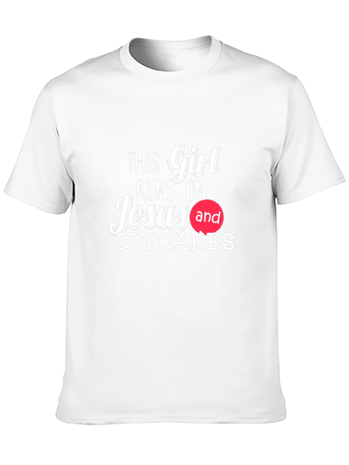 Girl Runs on Jesus and Cupcakes T-Shirt