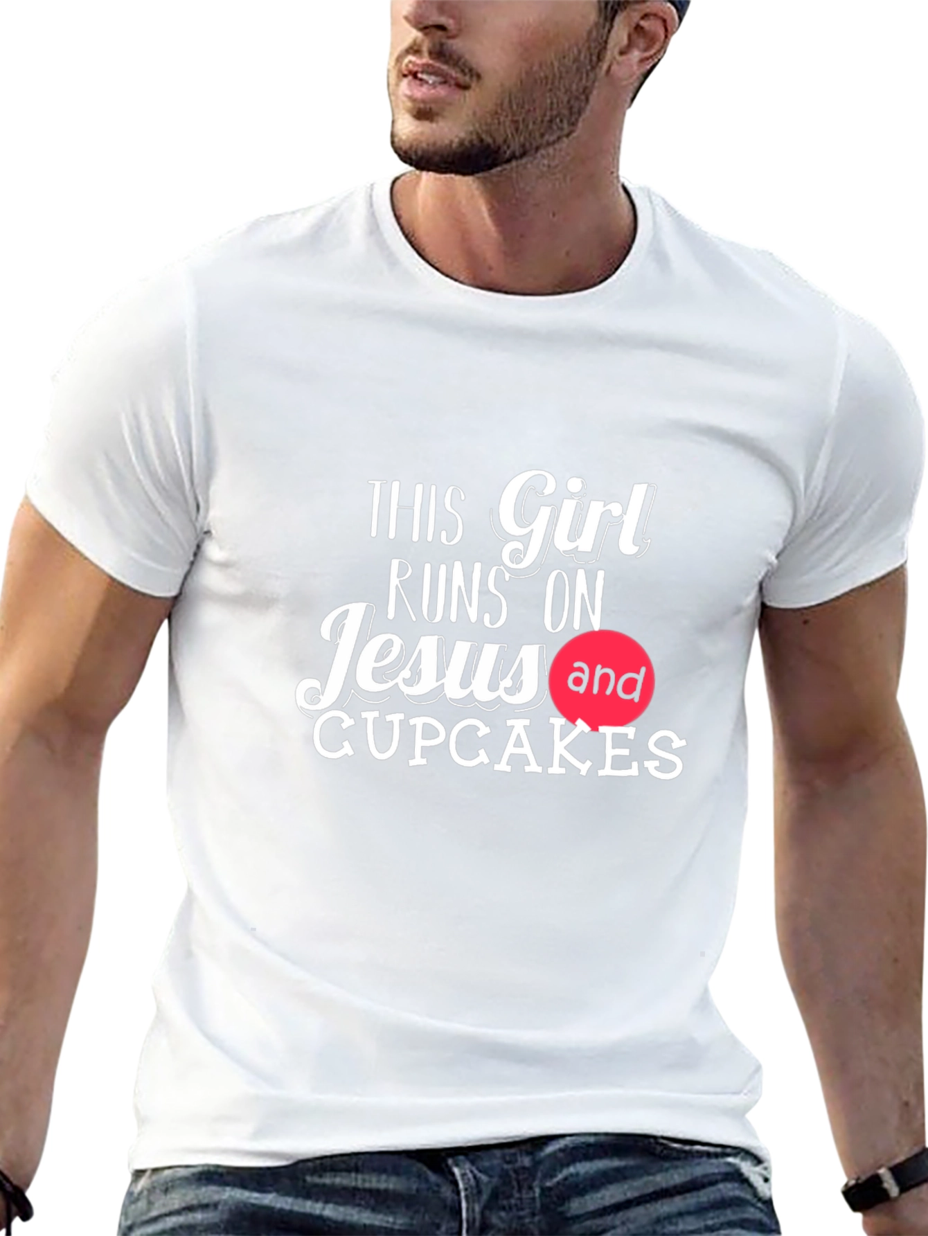 Girl Runs on Jesus and Cupcakes T-Shirt