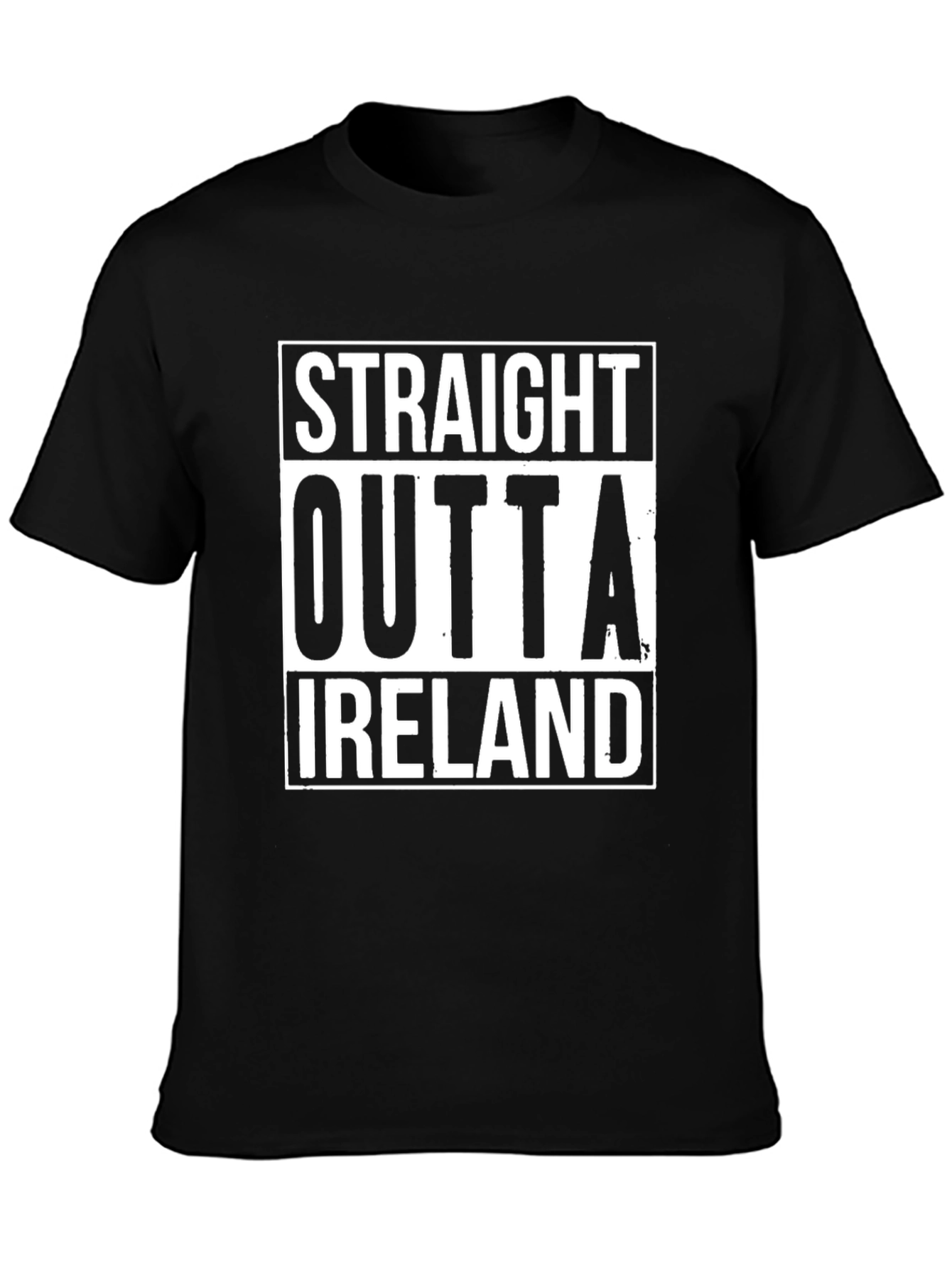 Straight Outta Ireland Black T-Shirt