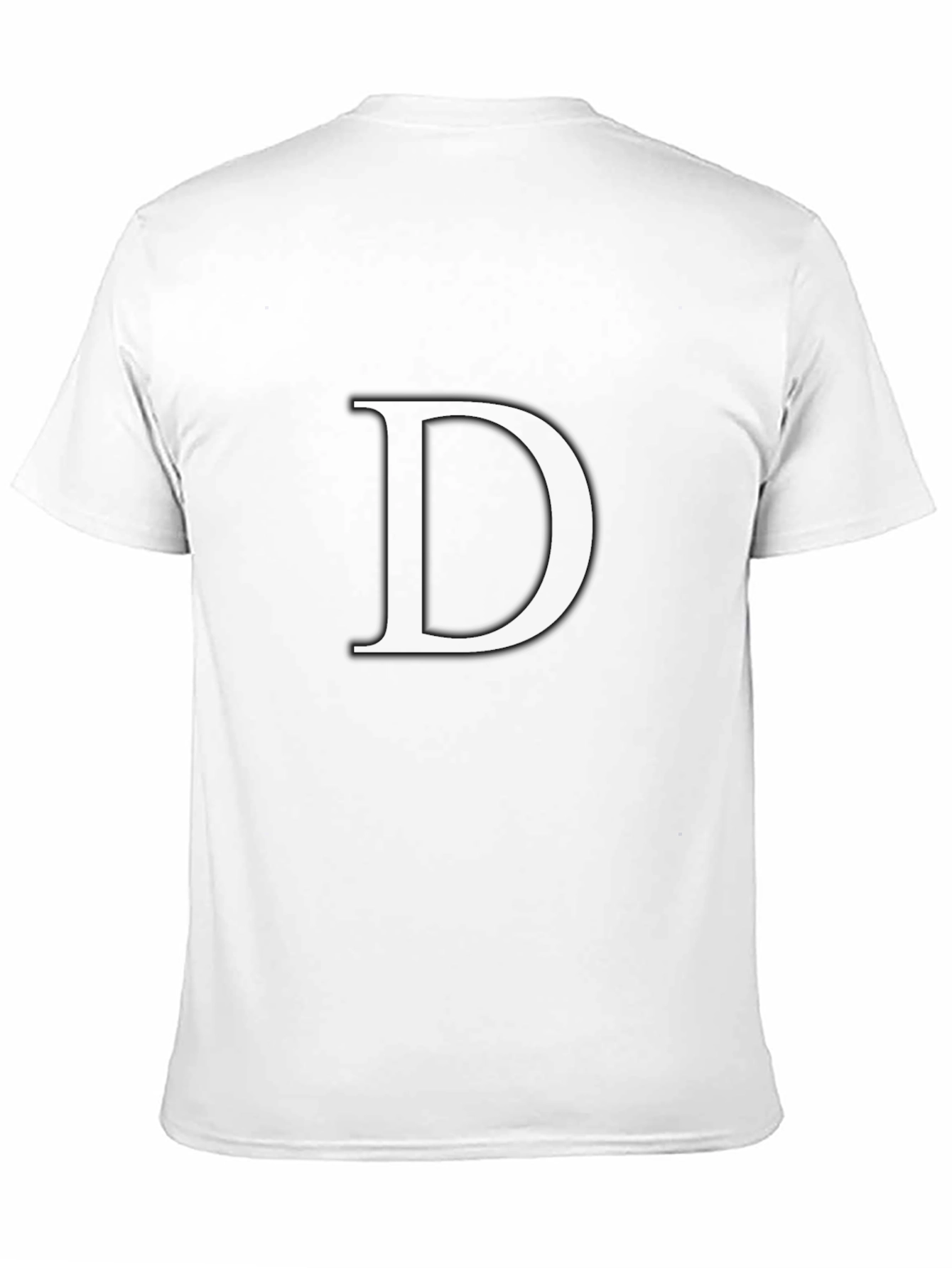 Mens Black T-Shirt with Letter D Design