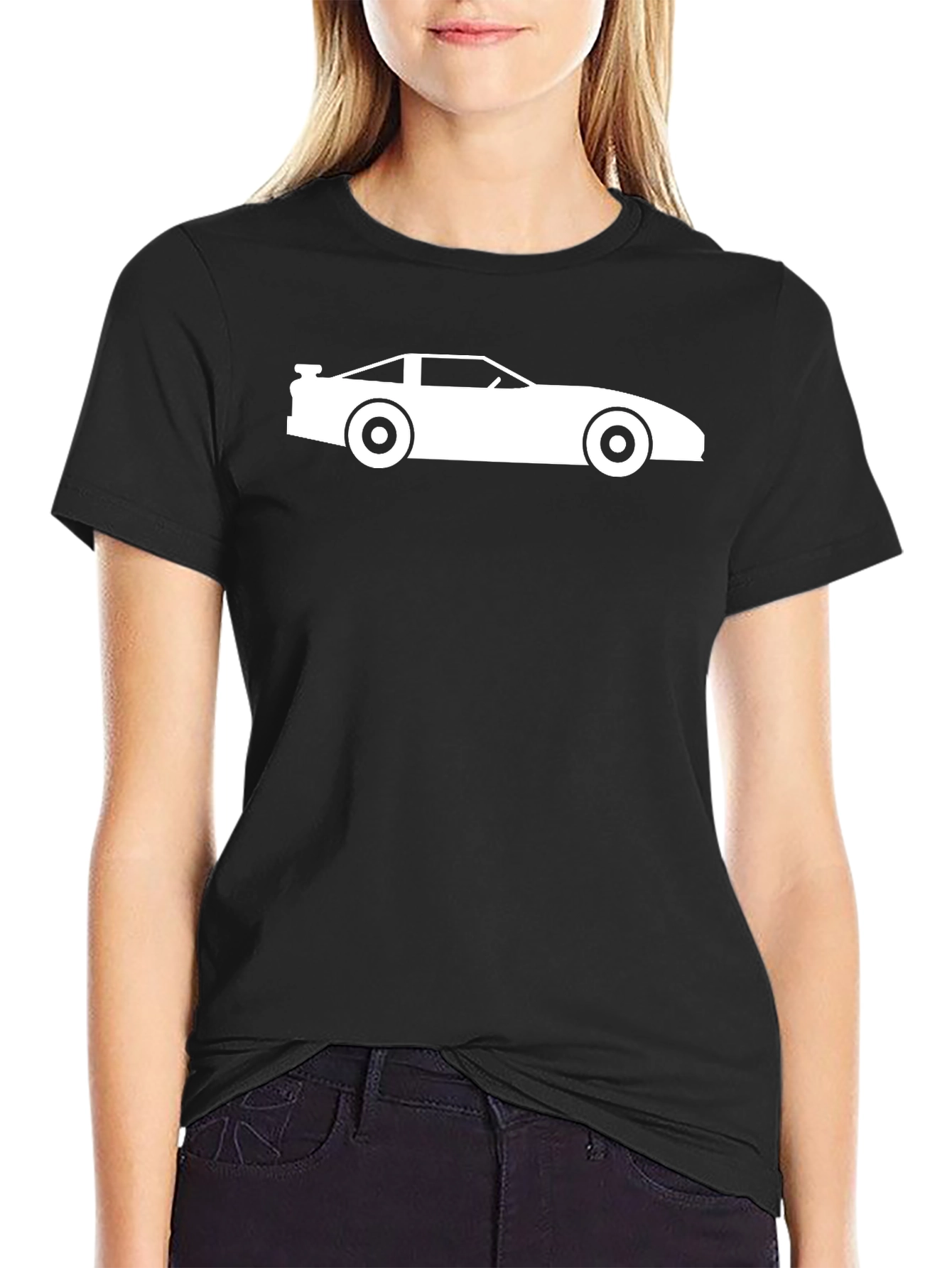 Retro Car Silhouette Black T-Shirt