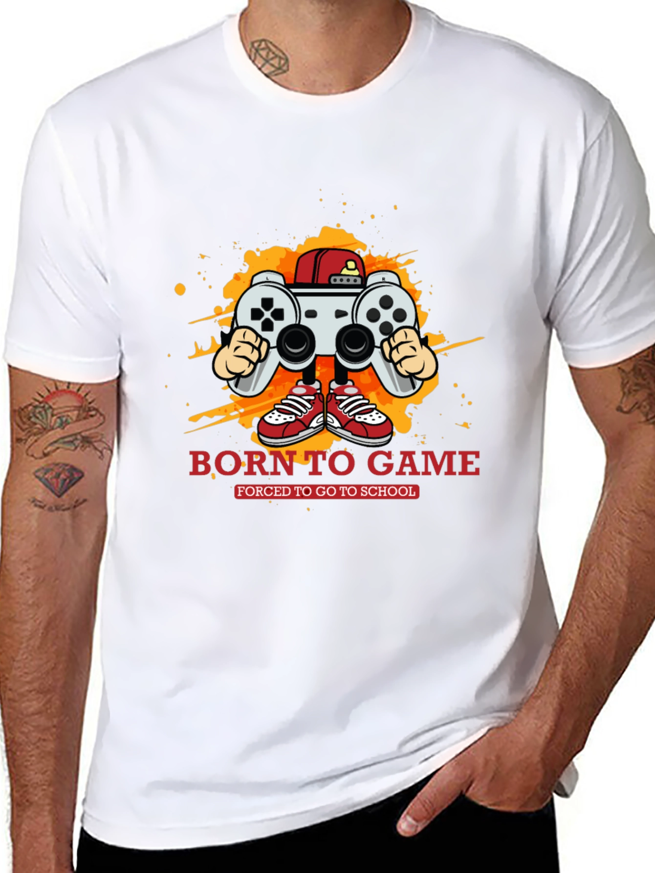 Born to Game Black Graphic Tee