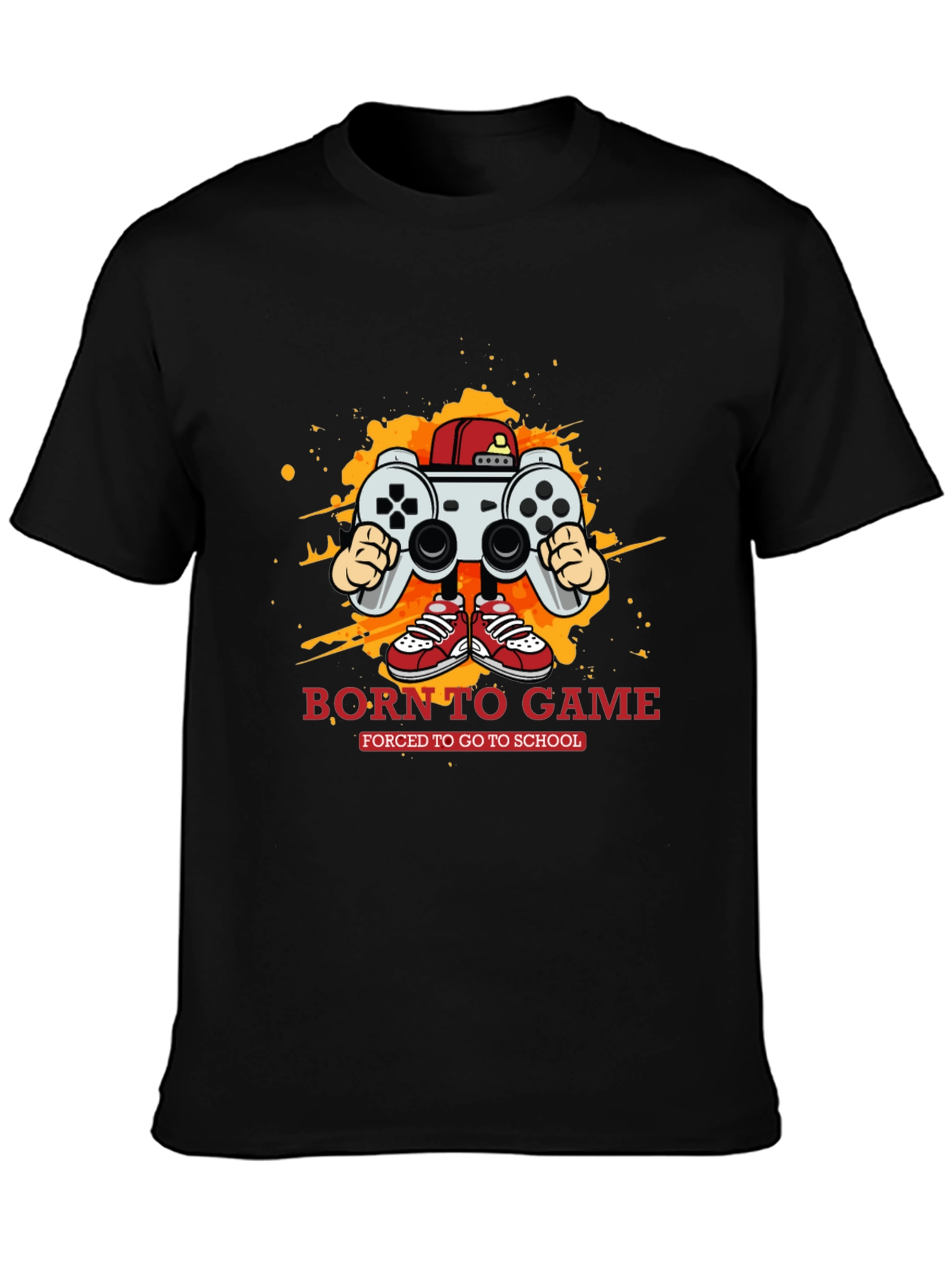 Born to Game Black Graphic Tee