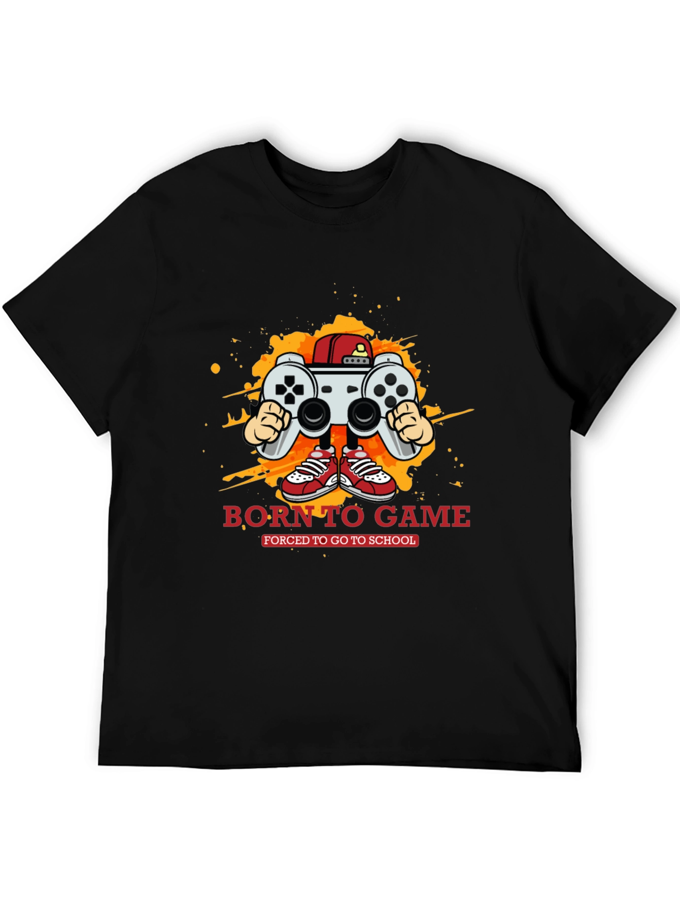 Born to Game Black Graphic Tee