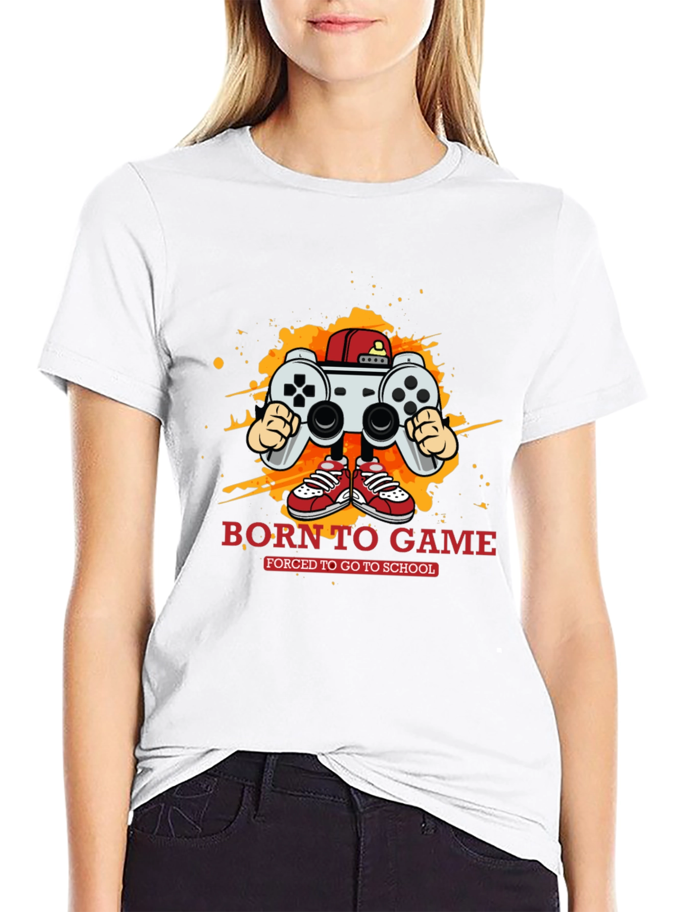 Born to Game Black Graphic Tee