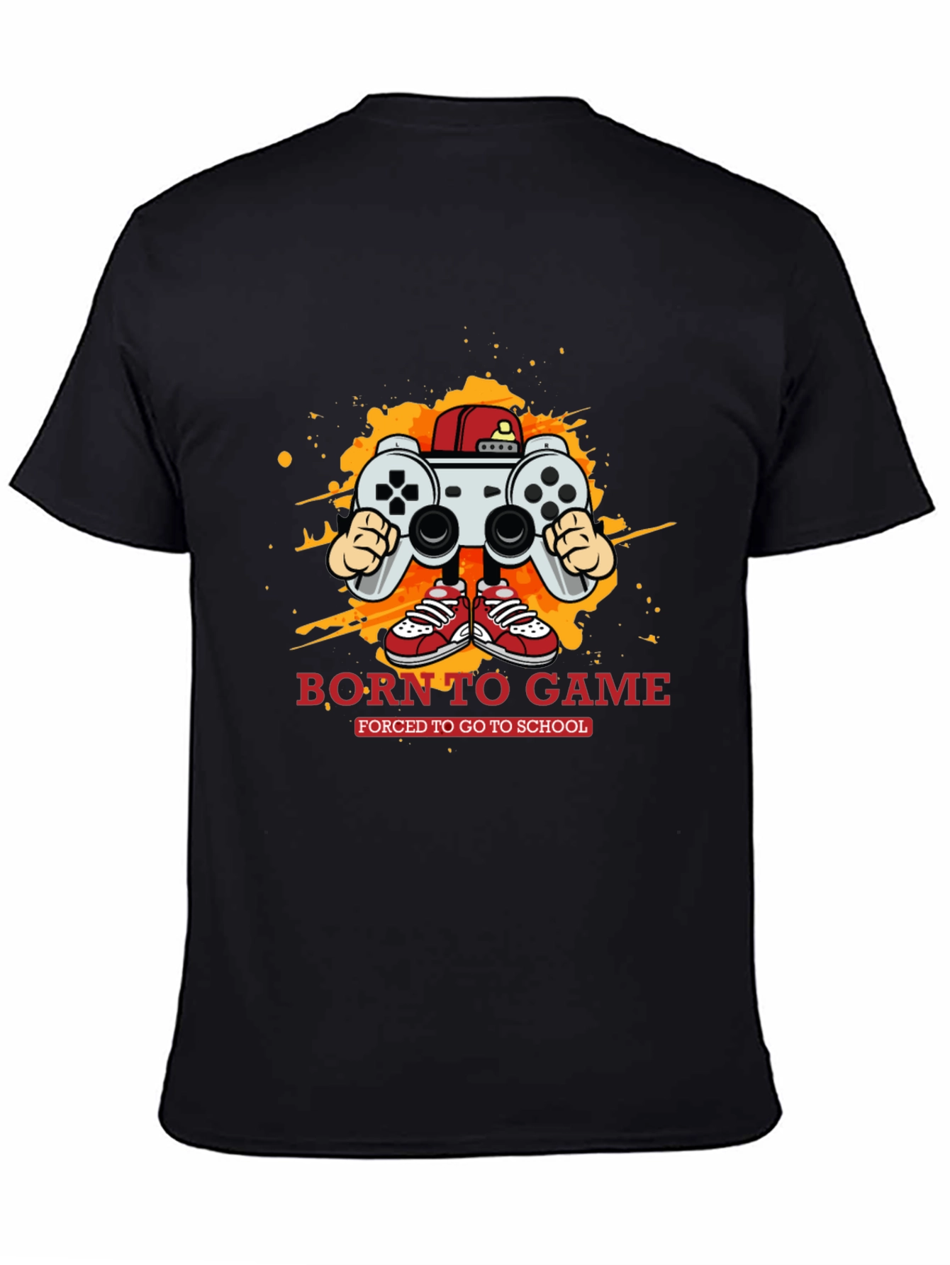 Born to Game Black Graphic Tee