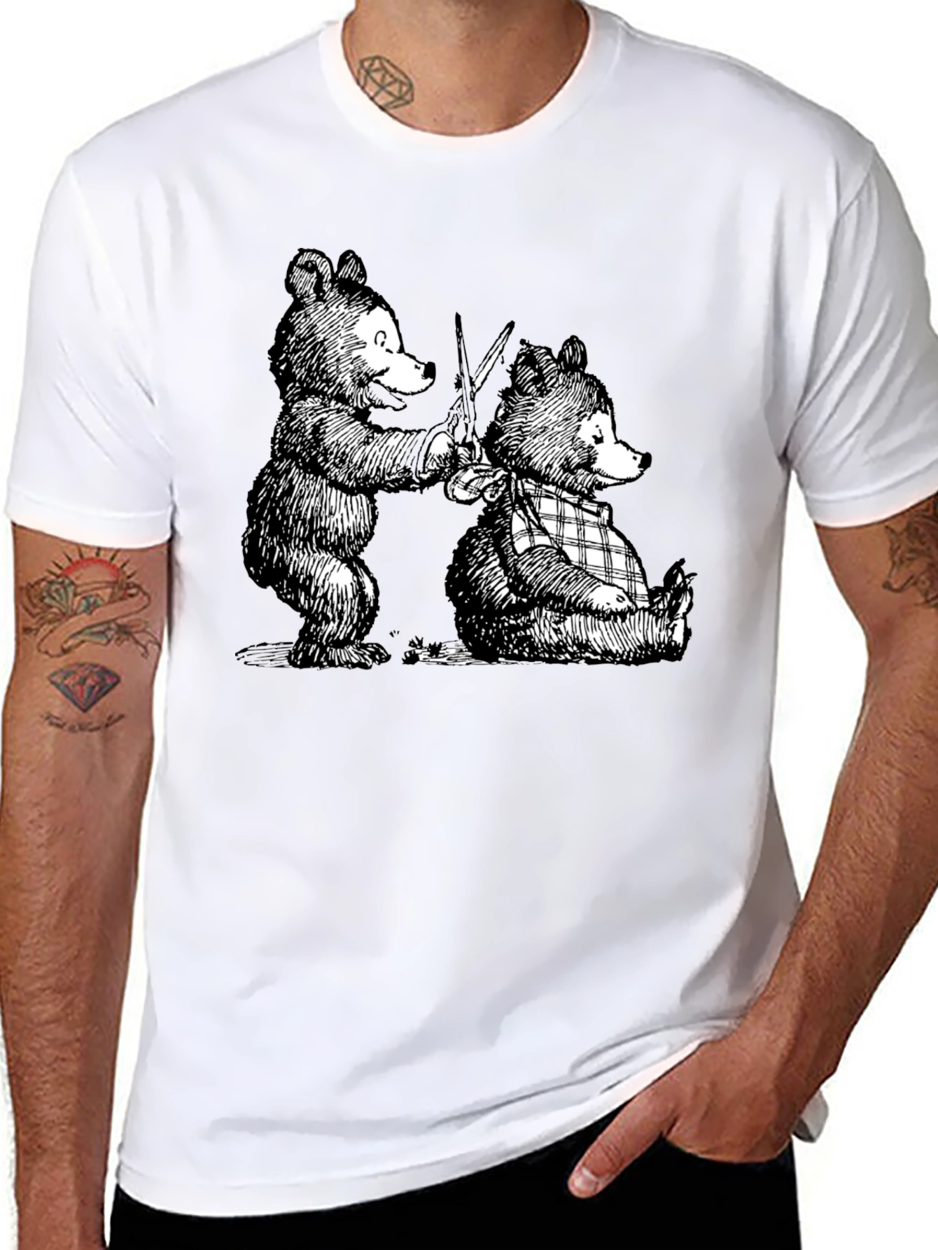 Bear Haircut Graphic Tee