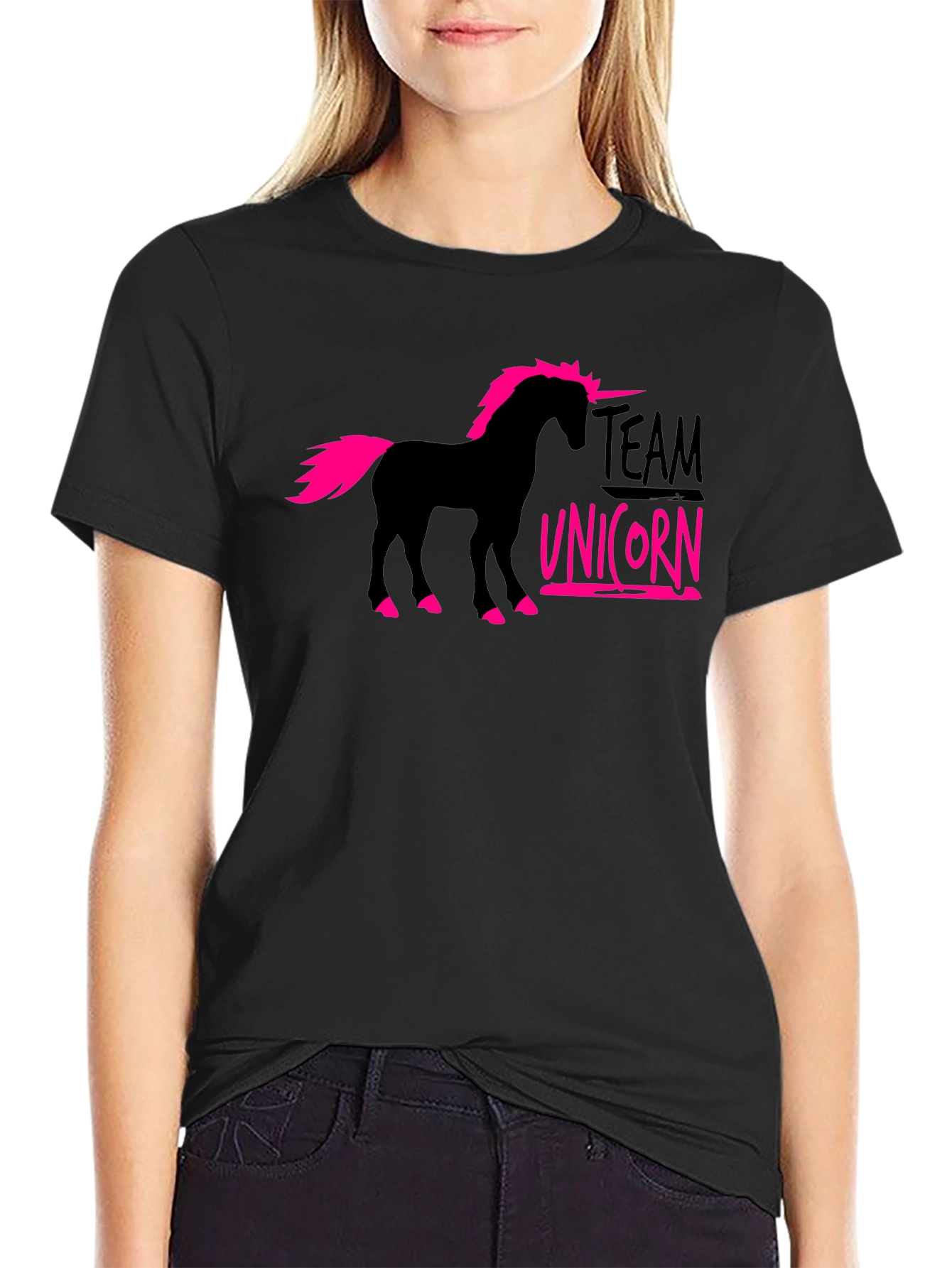 Team Unicorn Black T-Shirt