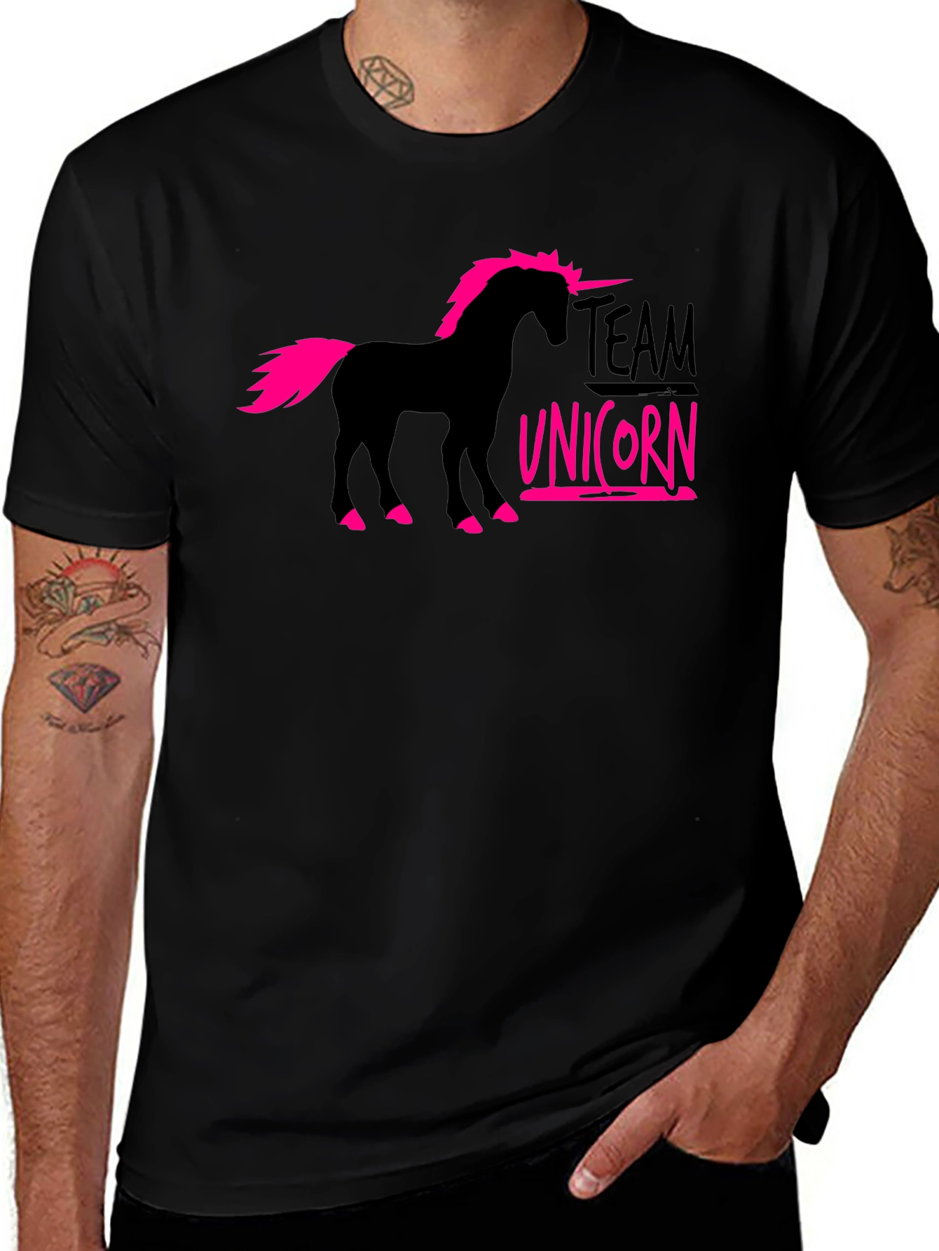 Team Unicorn Black T-Shirt