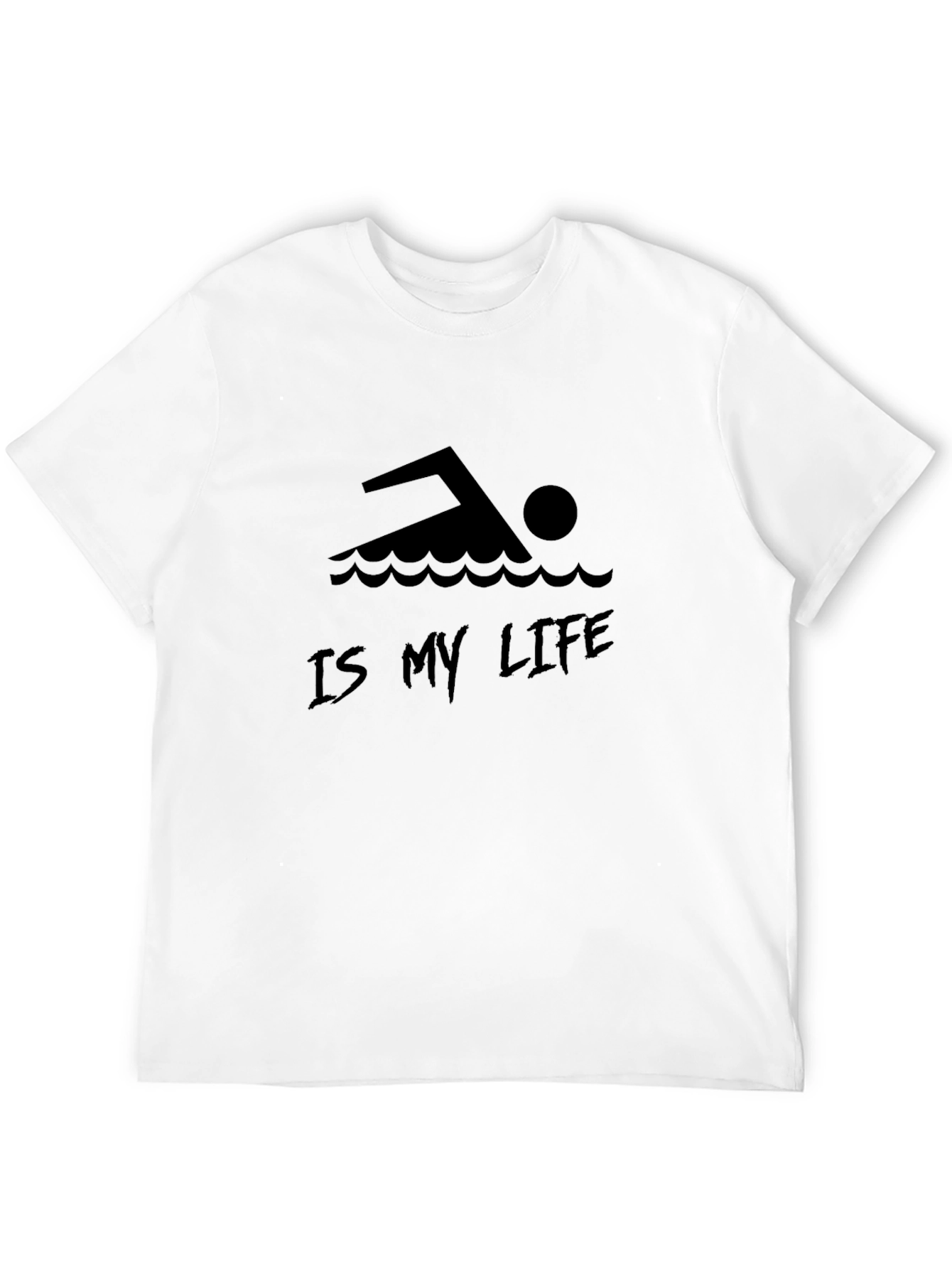 Swimming is My Life Black Graphic Tee