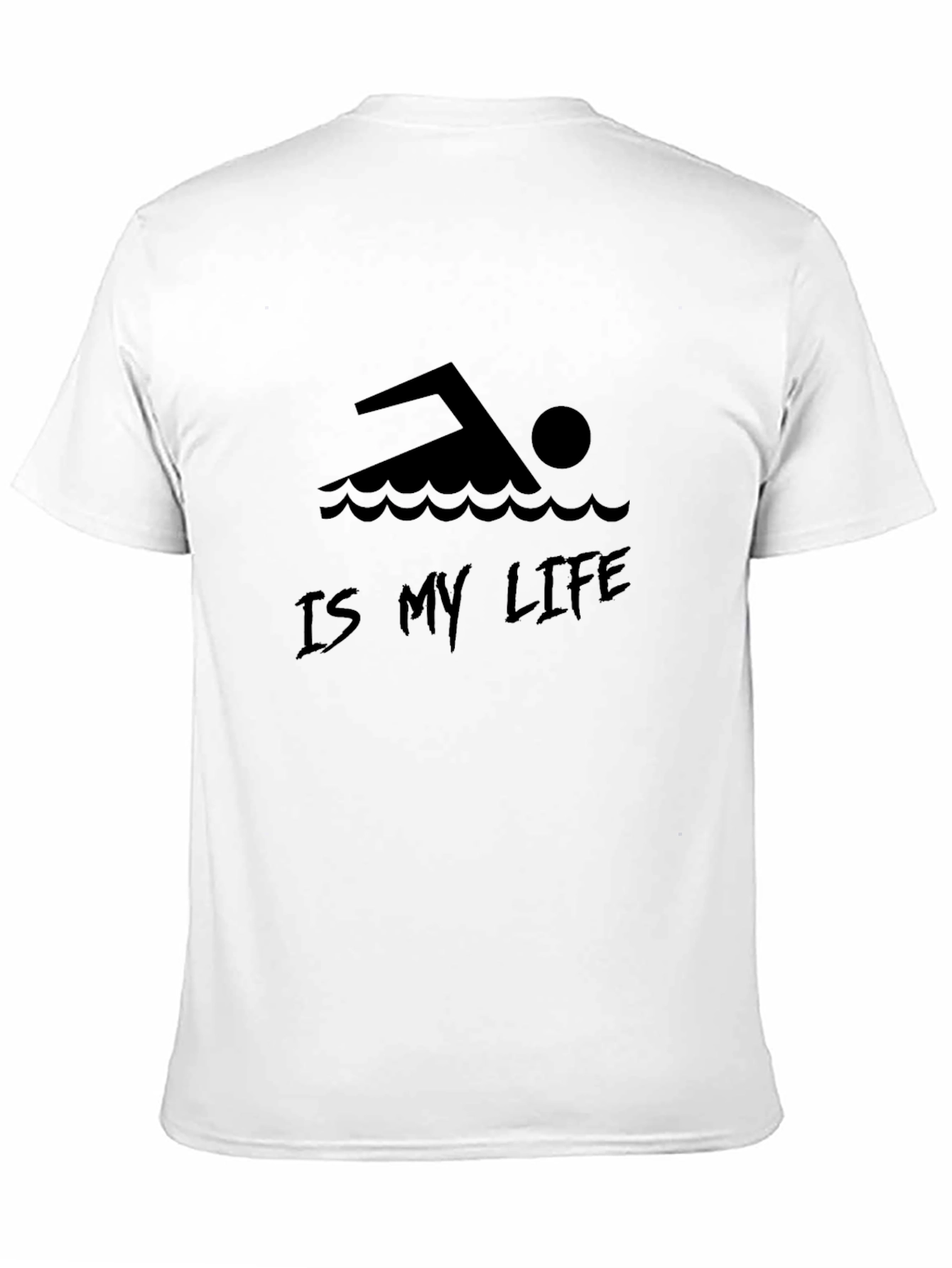 Swimming is My Life Black Graphic Tee