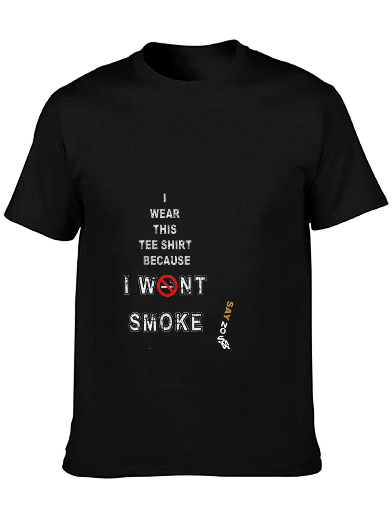 I Wont Smoke T-Shirt - Anti Smoking Tee