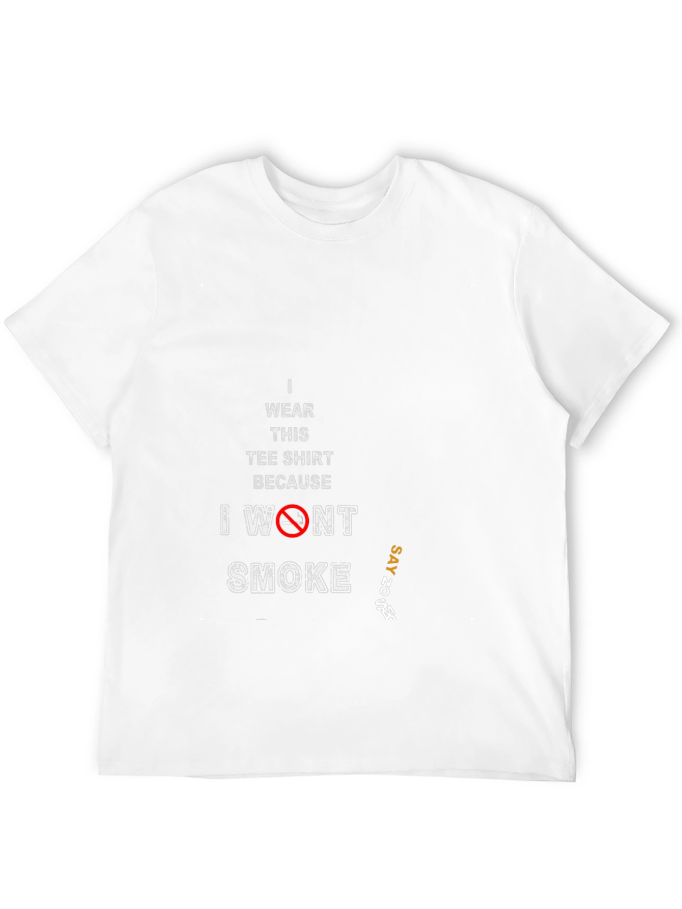 I Wont Smoke T-Shirt - Anti Smoking Tee
