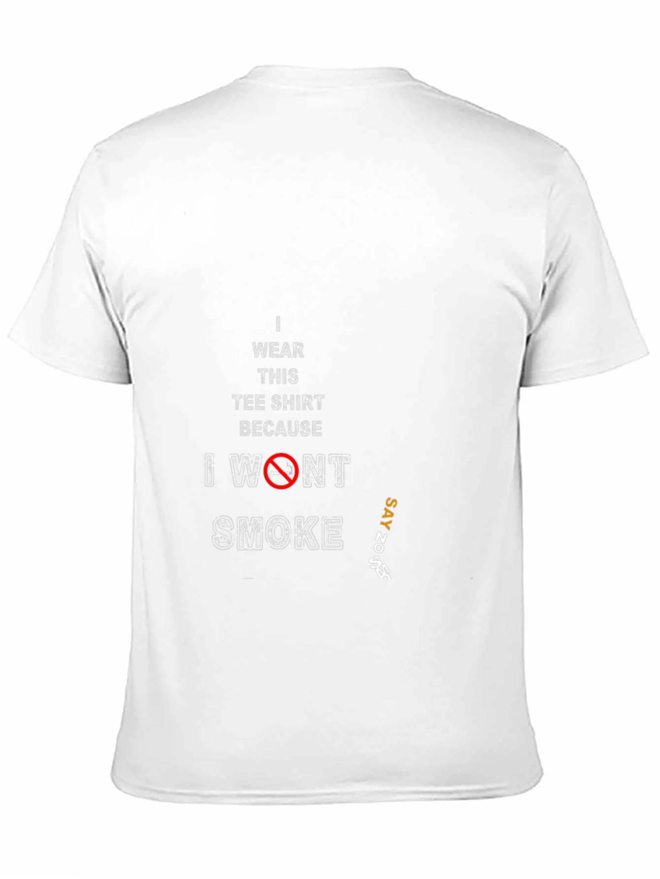 I Wont Smoke T-Shirt - Anti Smoking Tee