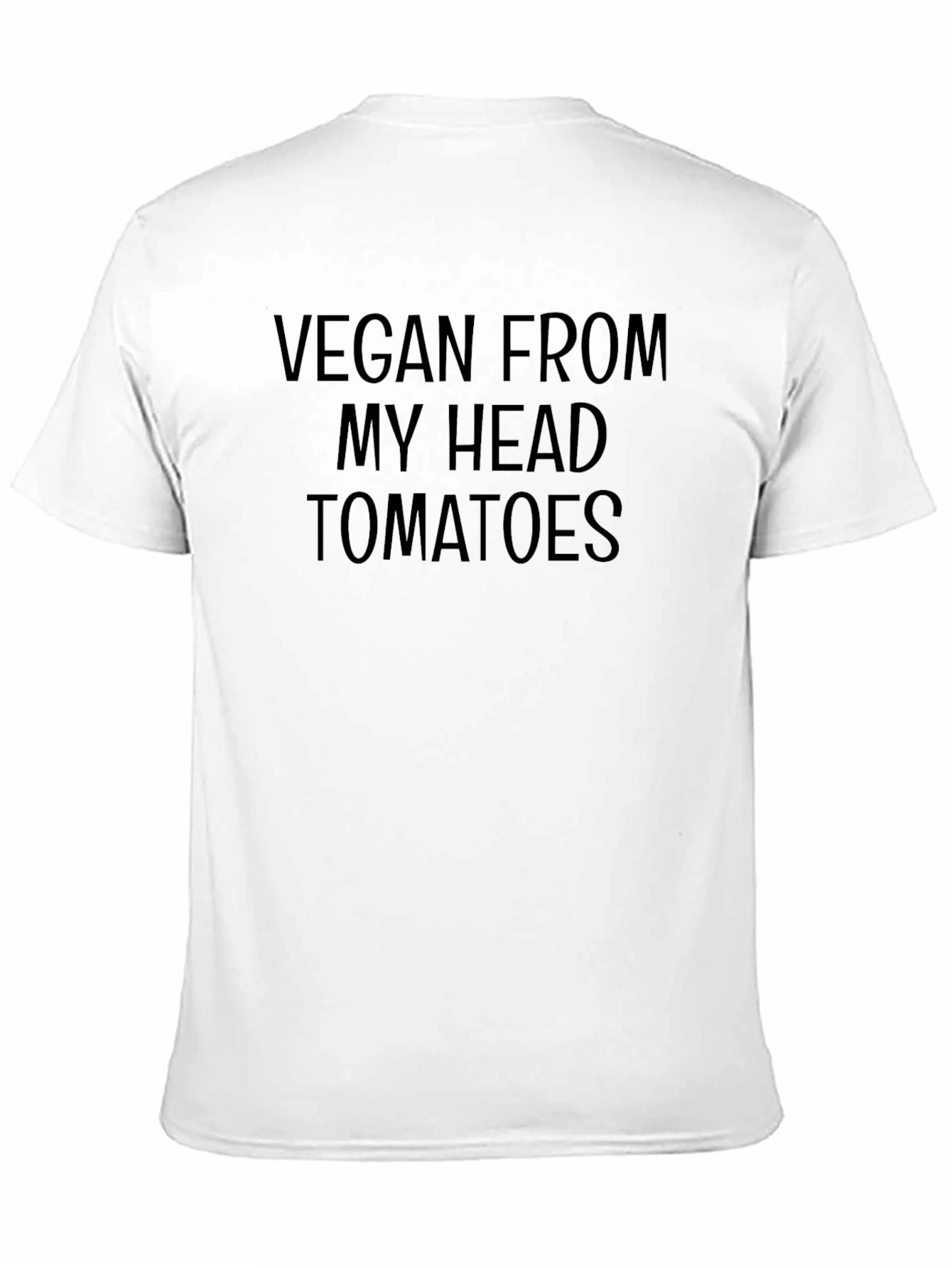 Vegan From My Head Tomatoes T-Shirt - Black