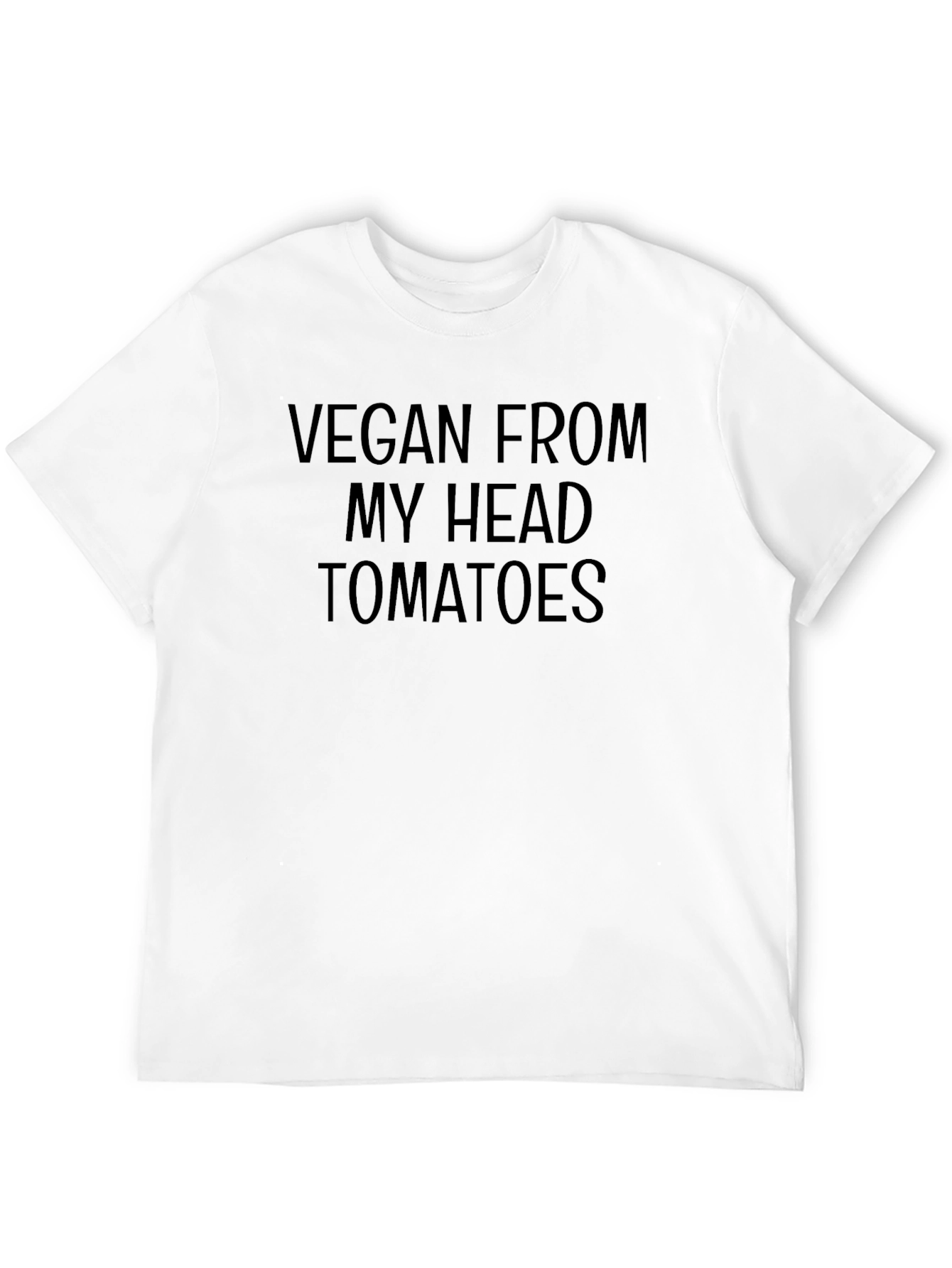 Vegan From My Head Tomatoes T-Shirt - Black