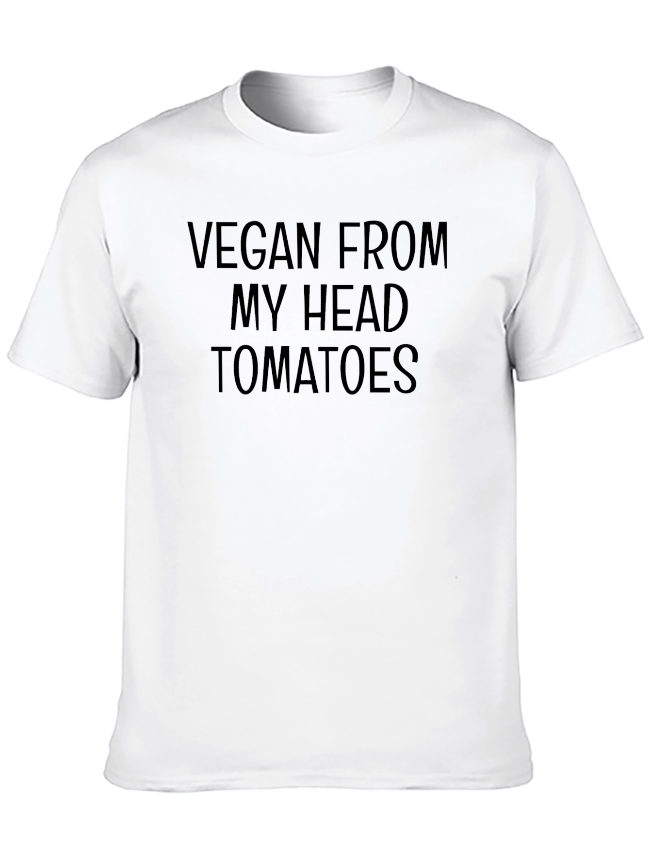 Vegan From My Head Tomatoes T-Shirt - Black