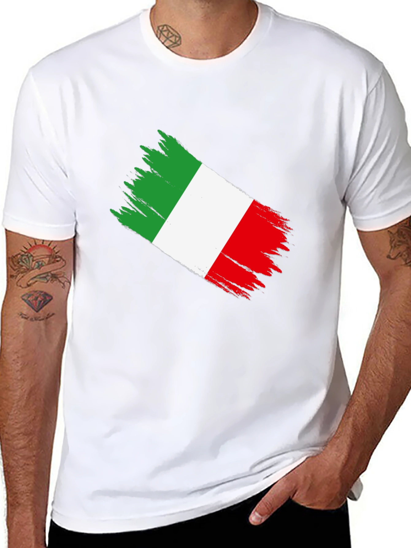 Italy Flag Brushstroke T-Shirt