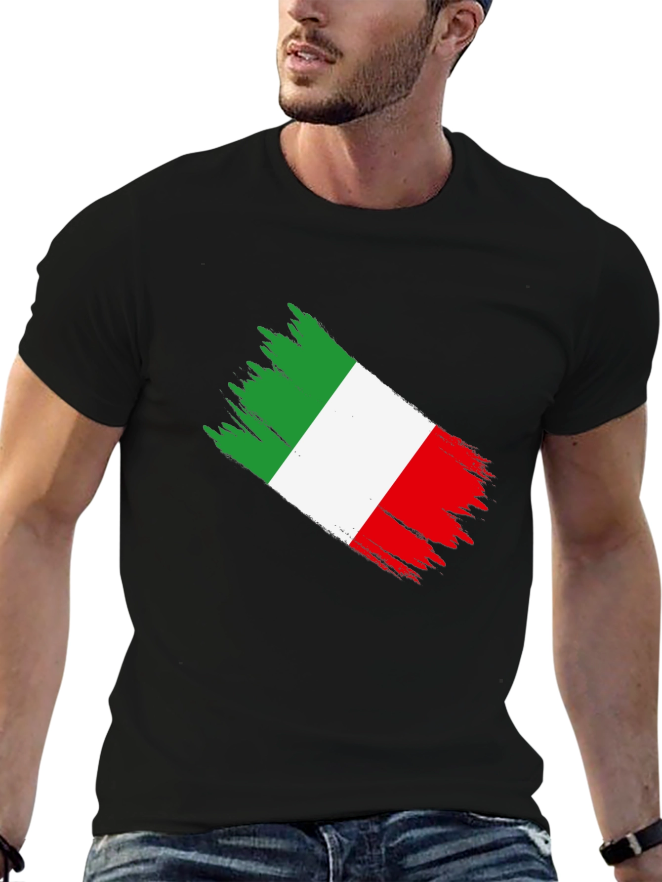 Italy Flag Brushstroke T-Shirt
