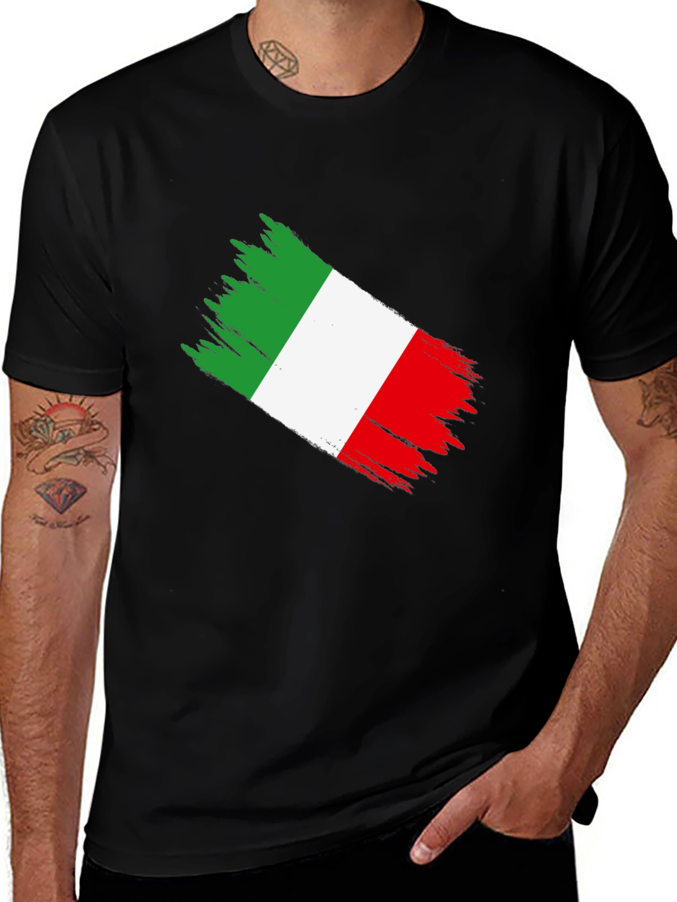 Italy Flag Brushstroke T-Shirt