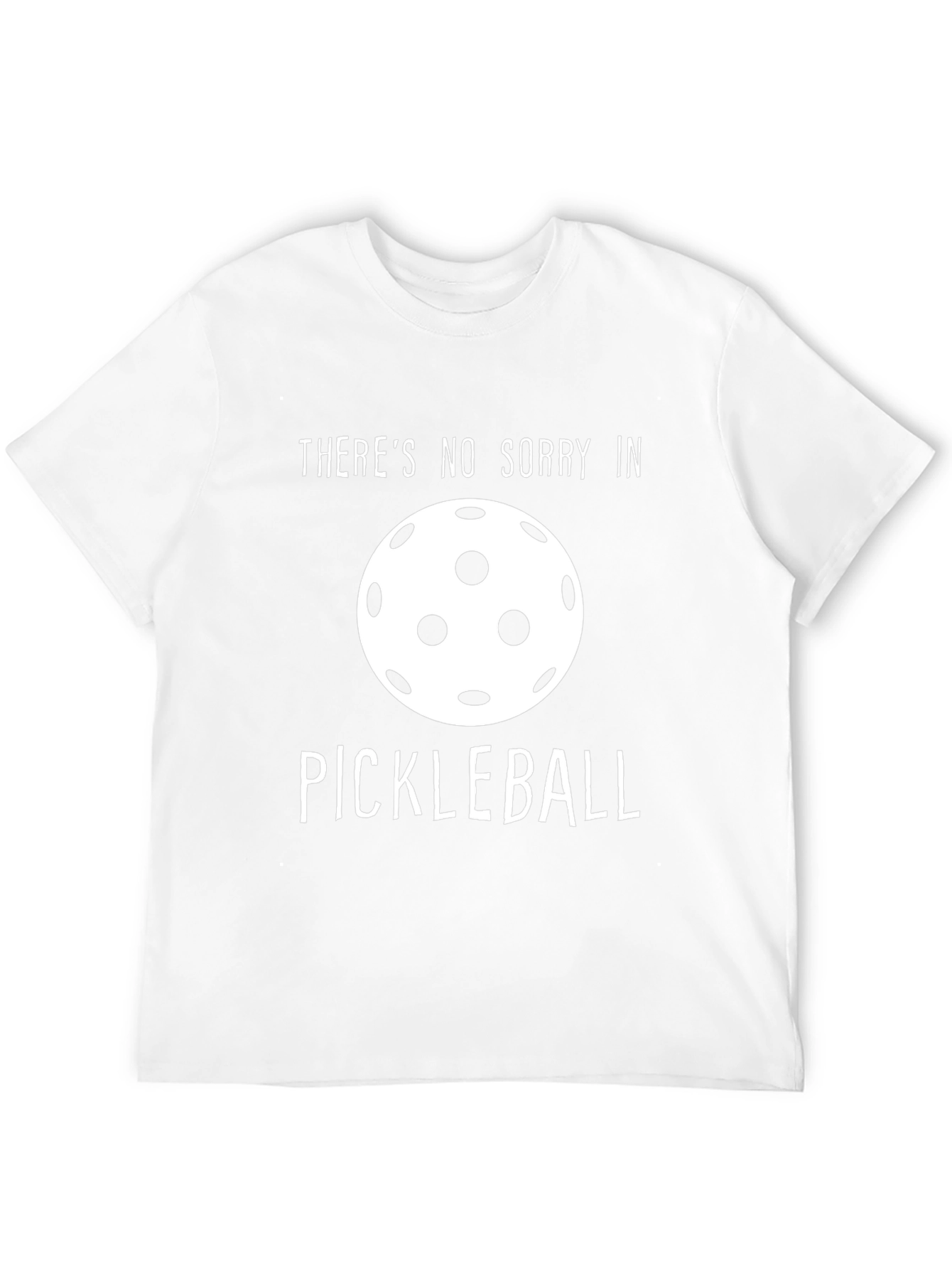 No Sorry in Pickleball Black T-Shirt