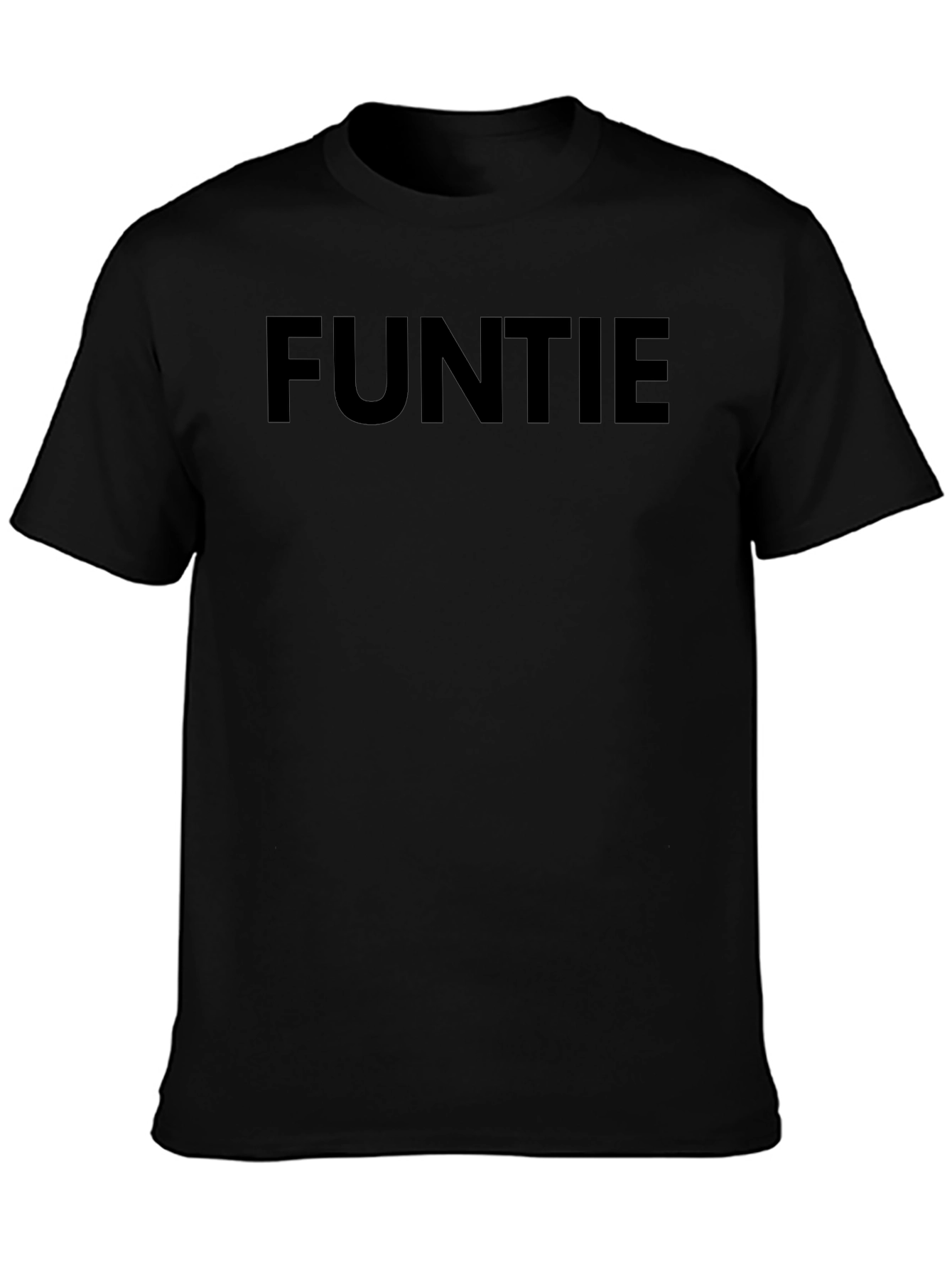 Funtie Graphic Tee - Black Casual T-Shirt