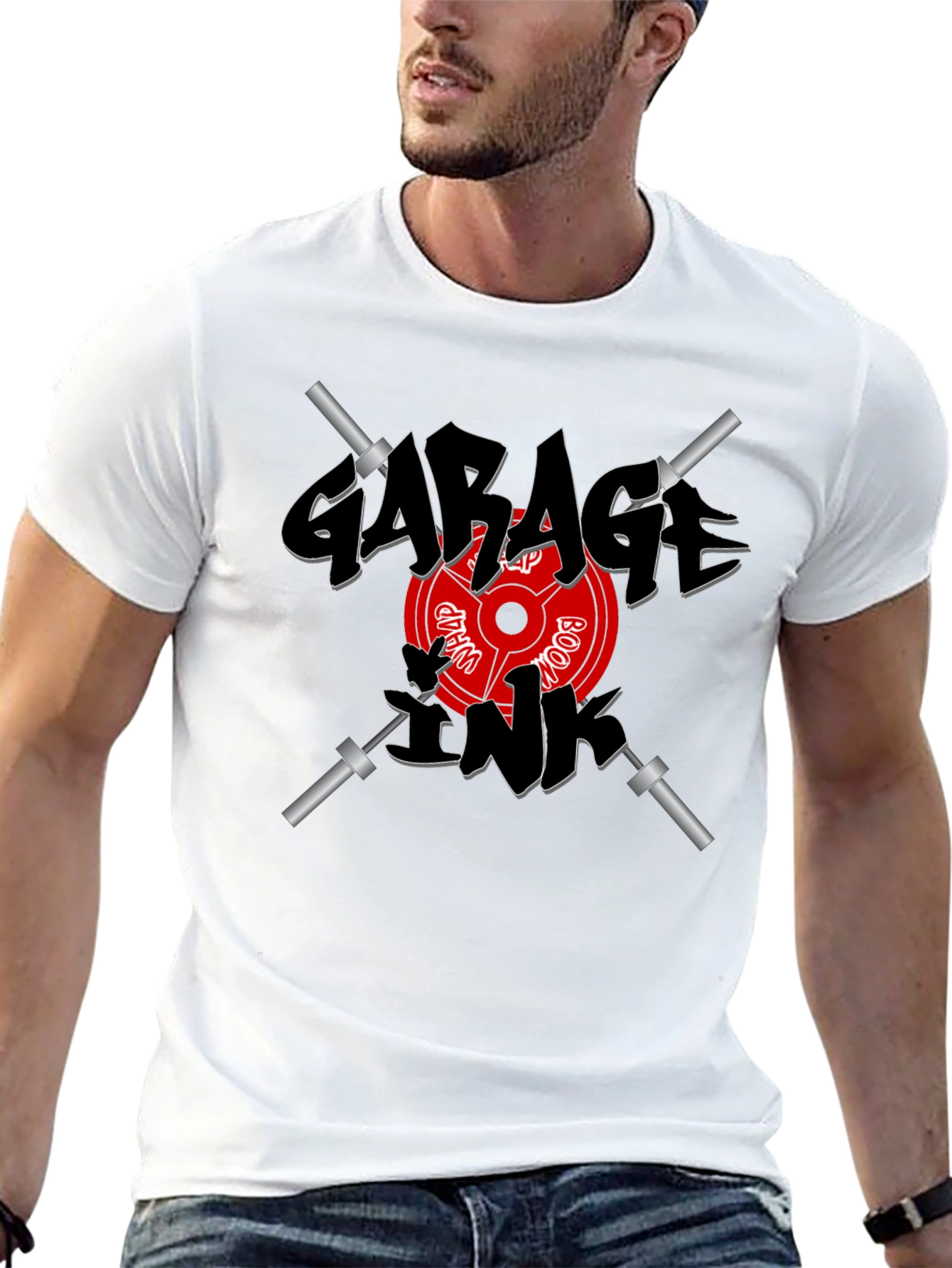 Garage Ink Workout T-Shirt - Black Weightlifting Tee