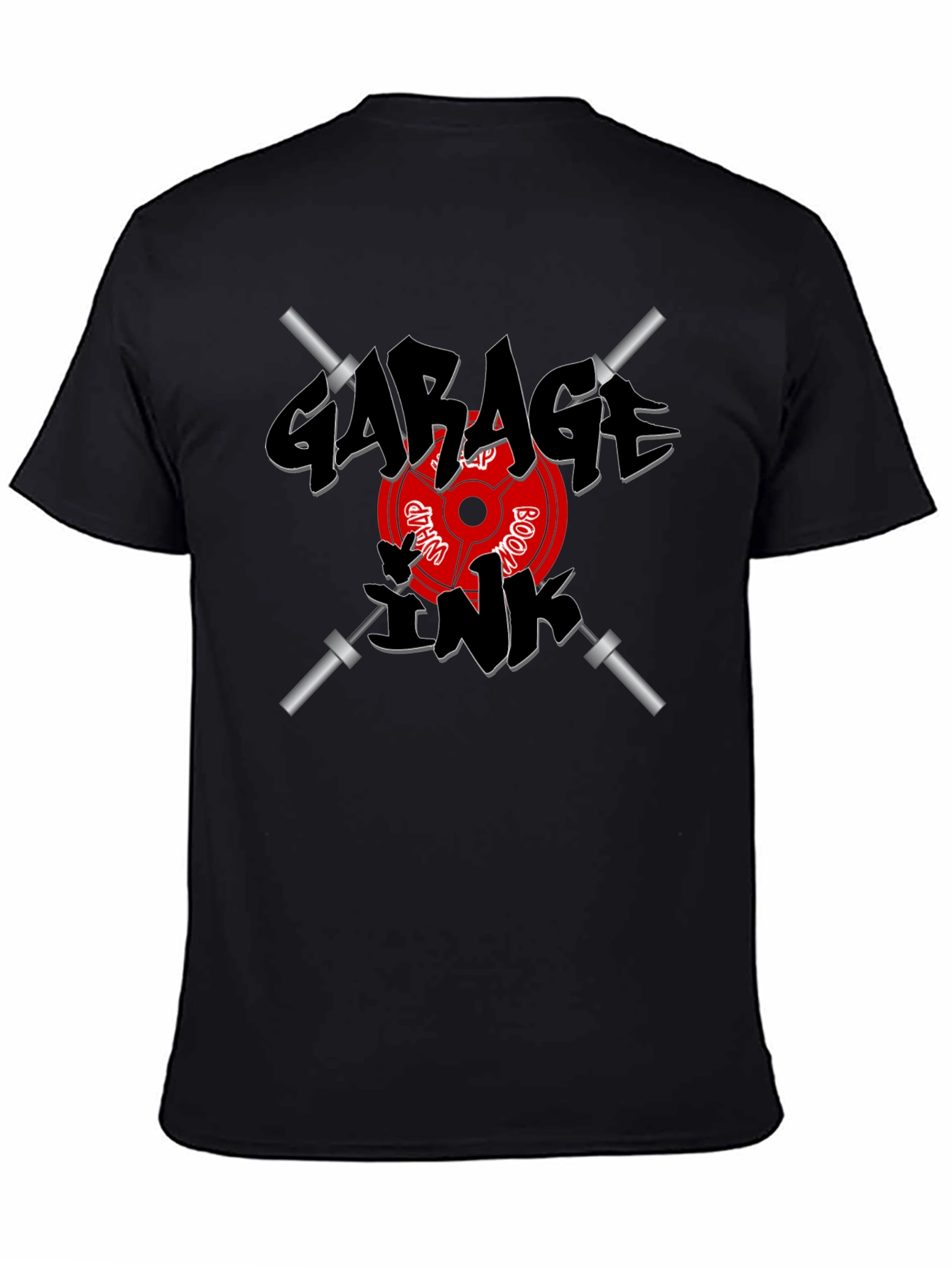 Garage Ink Workout T-Shirt - Black Weightlifting Tee