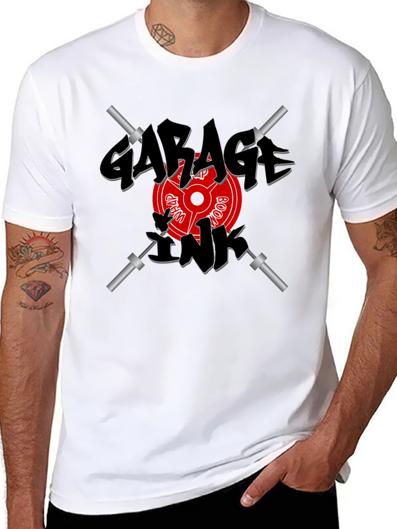 Garage Ink Workout T-Shirt - Black Weightlifting Tee