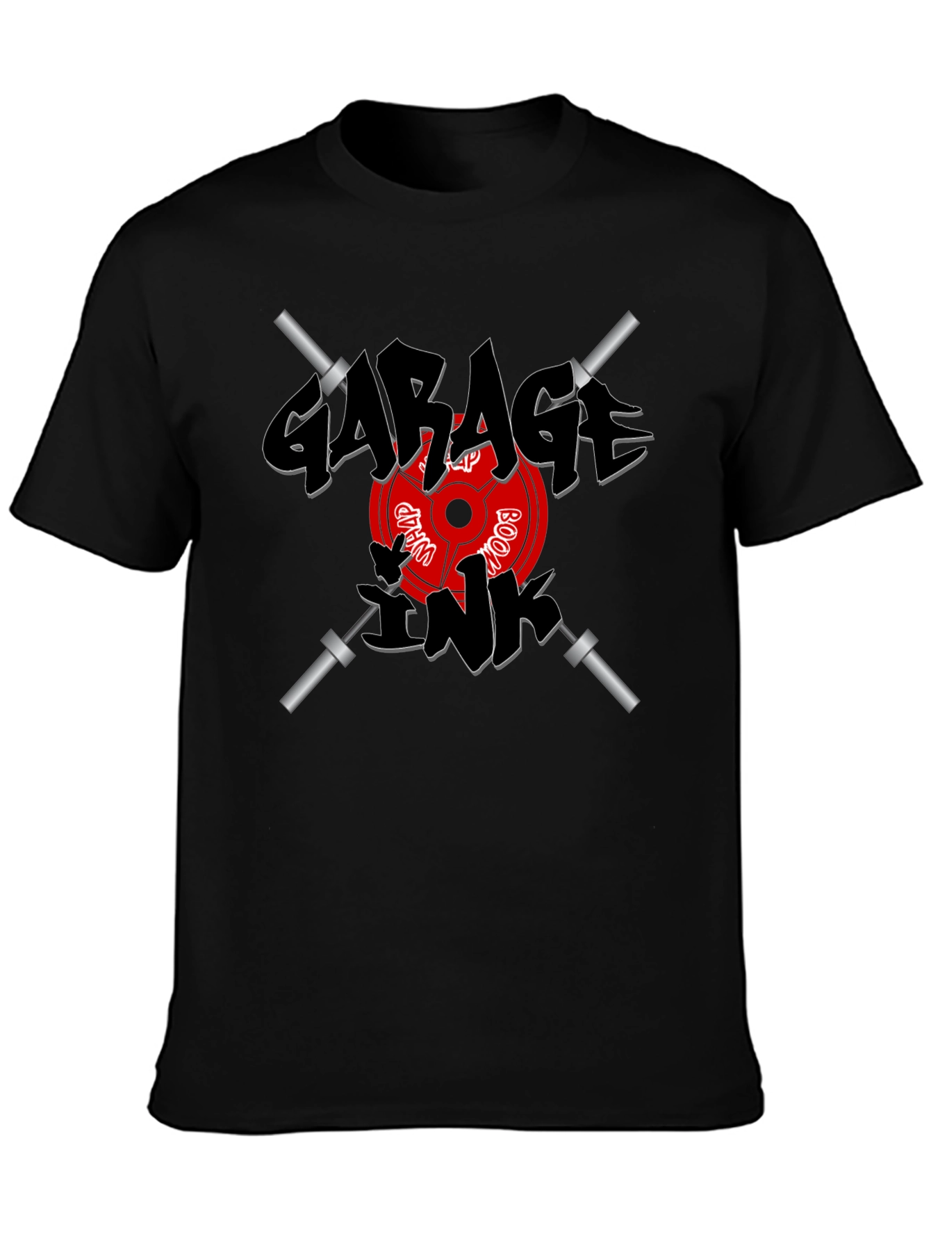 Garage Ink Workout T-Shirt - Black Weightlifting Tee