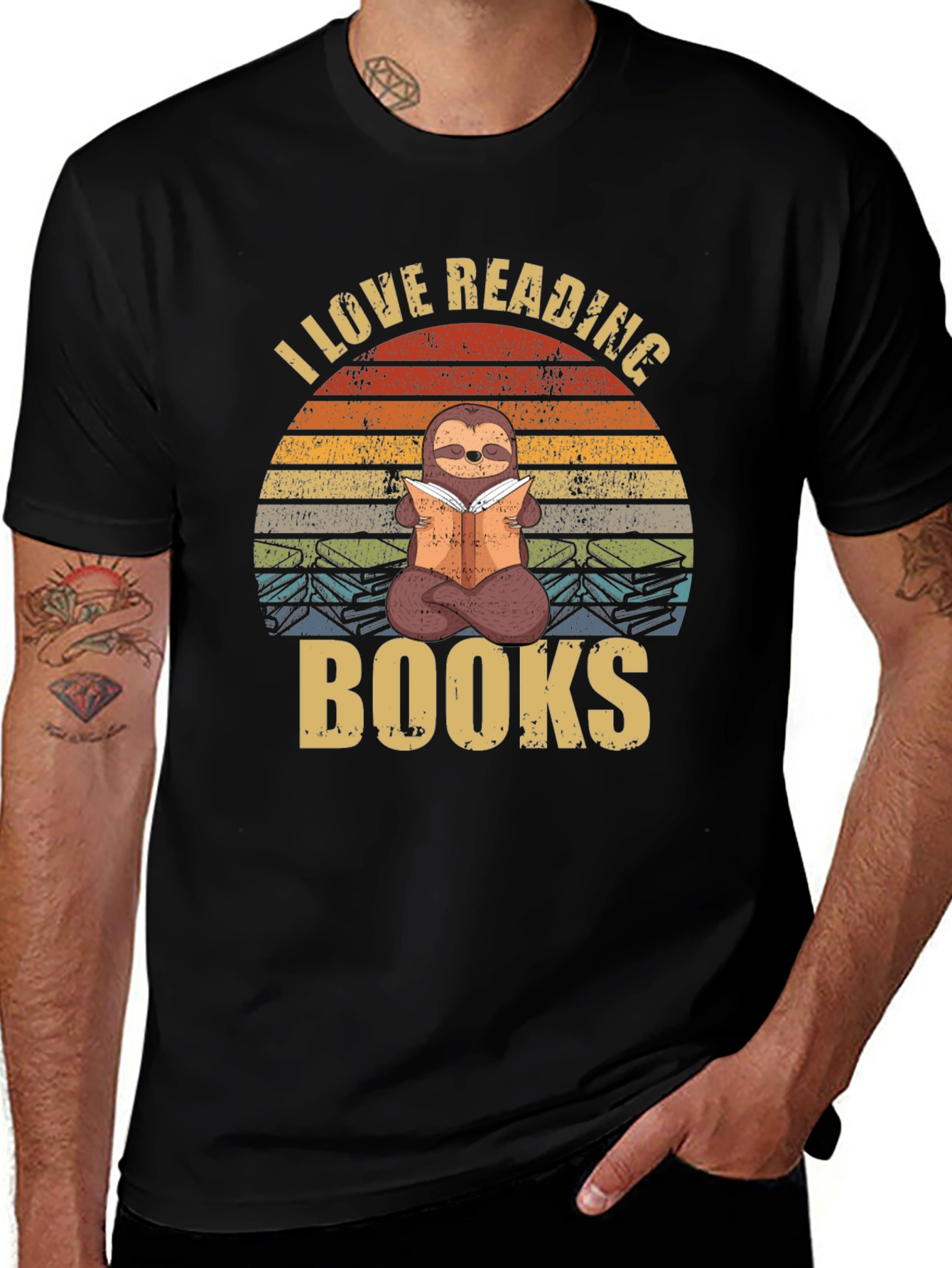 I Love Reading Books Sloth T-Shirt