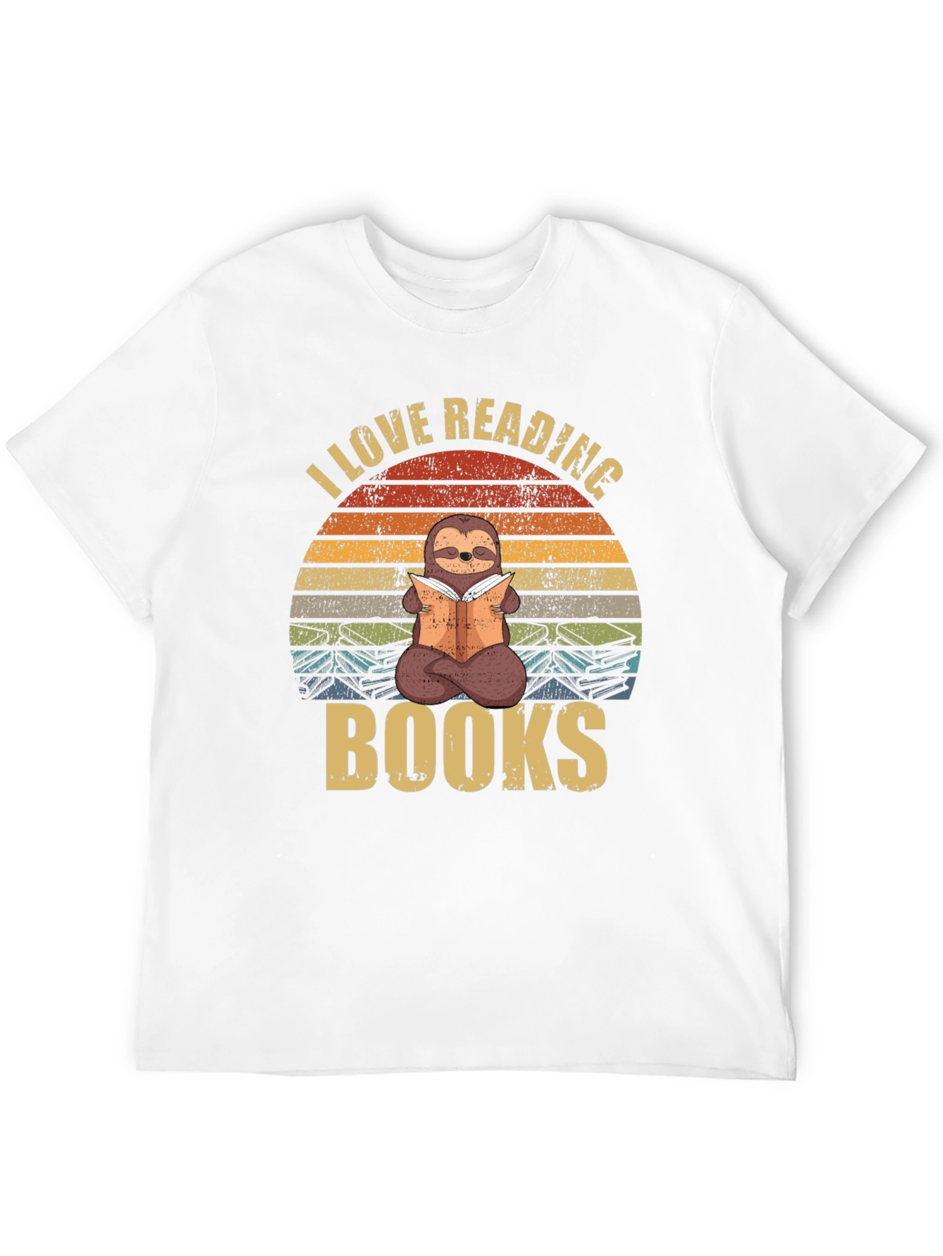 I Love Reading Books Sloth T-Shirt