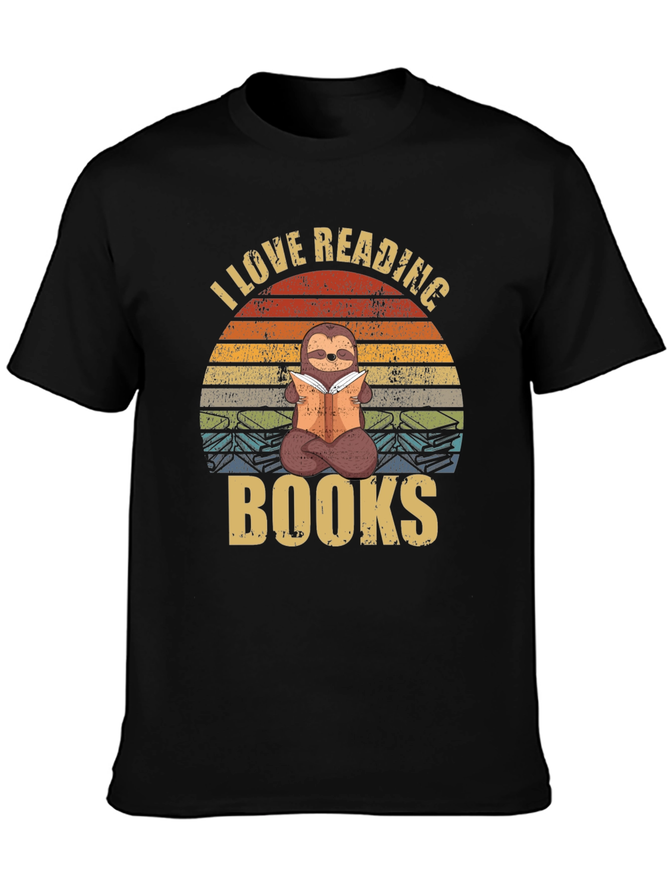 I Love Reading Books Sloth T-Shirt