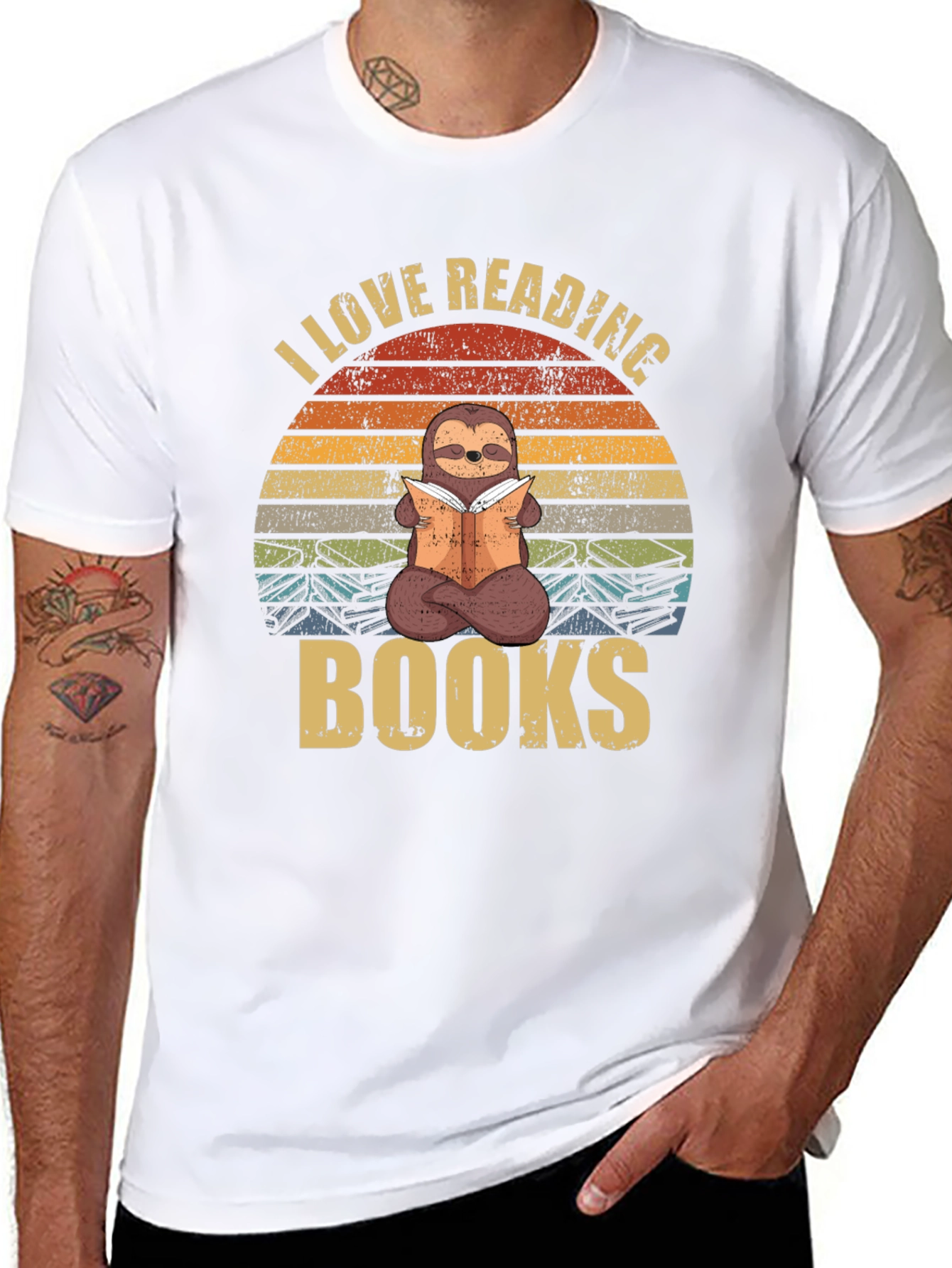 I Love Reading Books Sloth T-Shirt