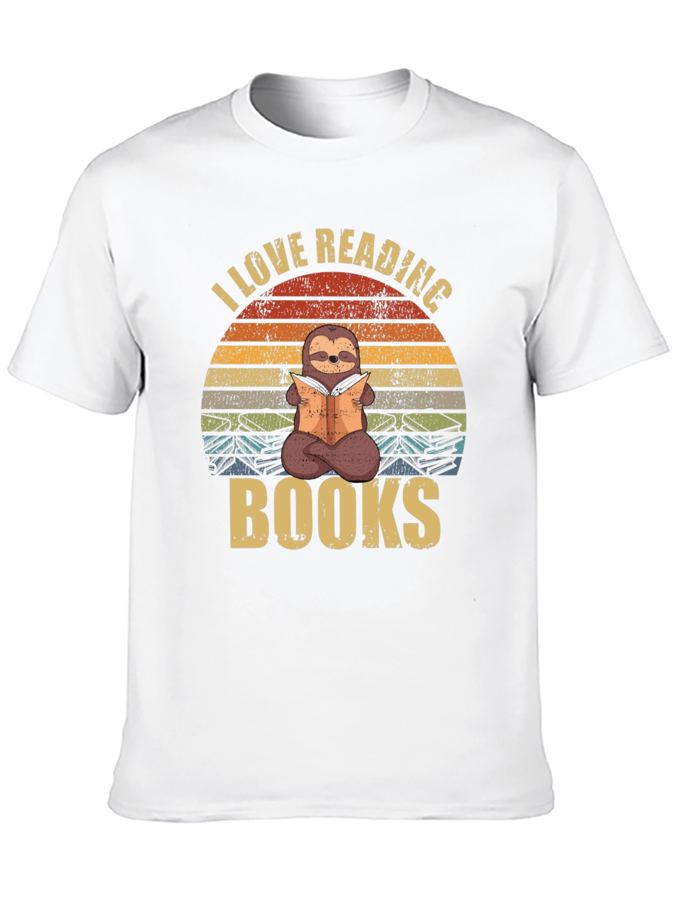 I Love Reading Books Sloth T-Shirt