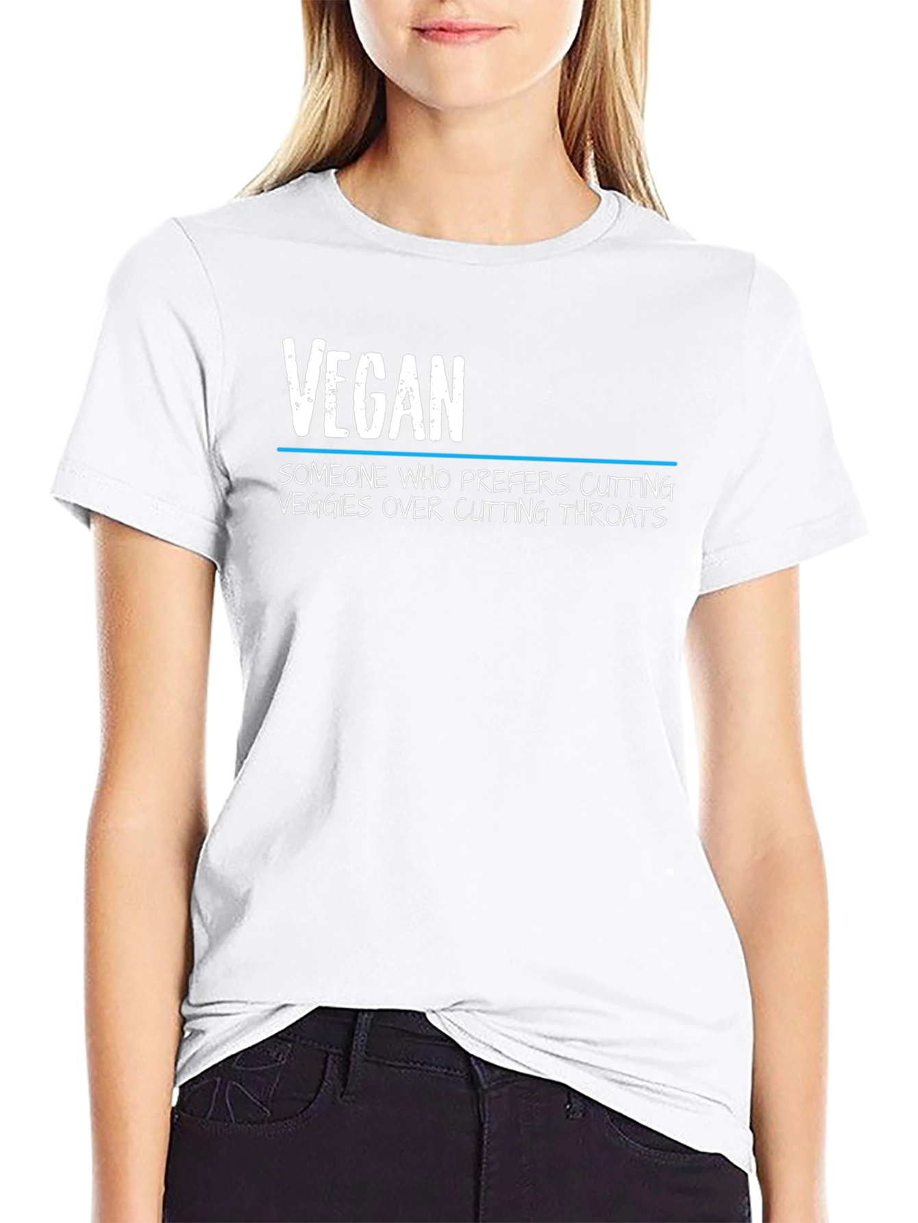 Vegan Statement Graphic Tee - Cutting Veggies
