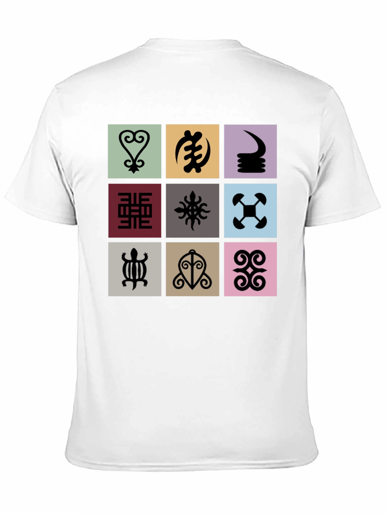 Adinkra Symbols Black T-Shirt - Cultural Graphic Tee